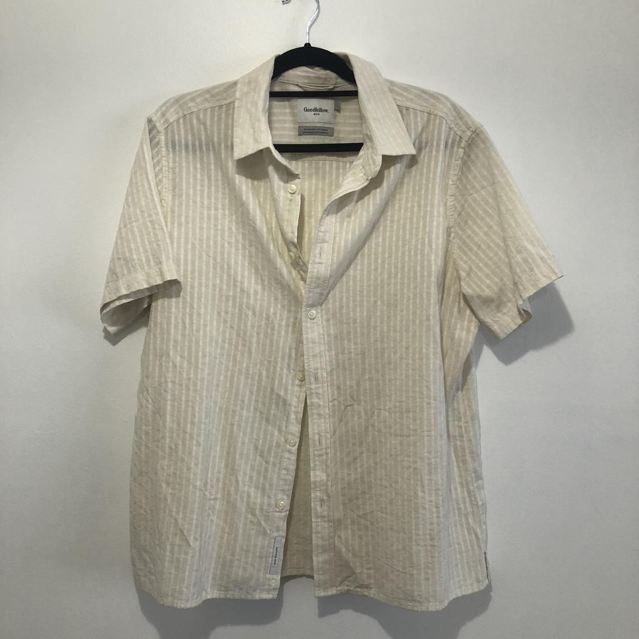 Men’s Goodfellow white casual button down shirt - Depop