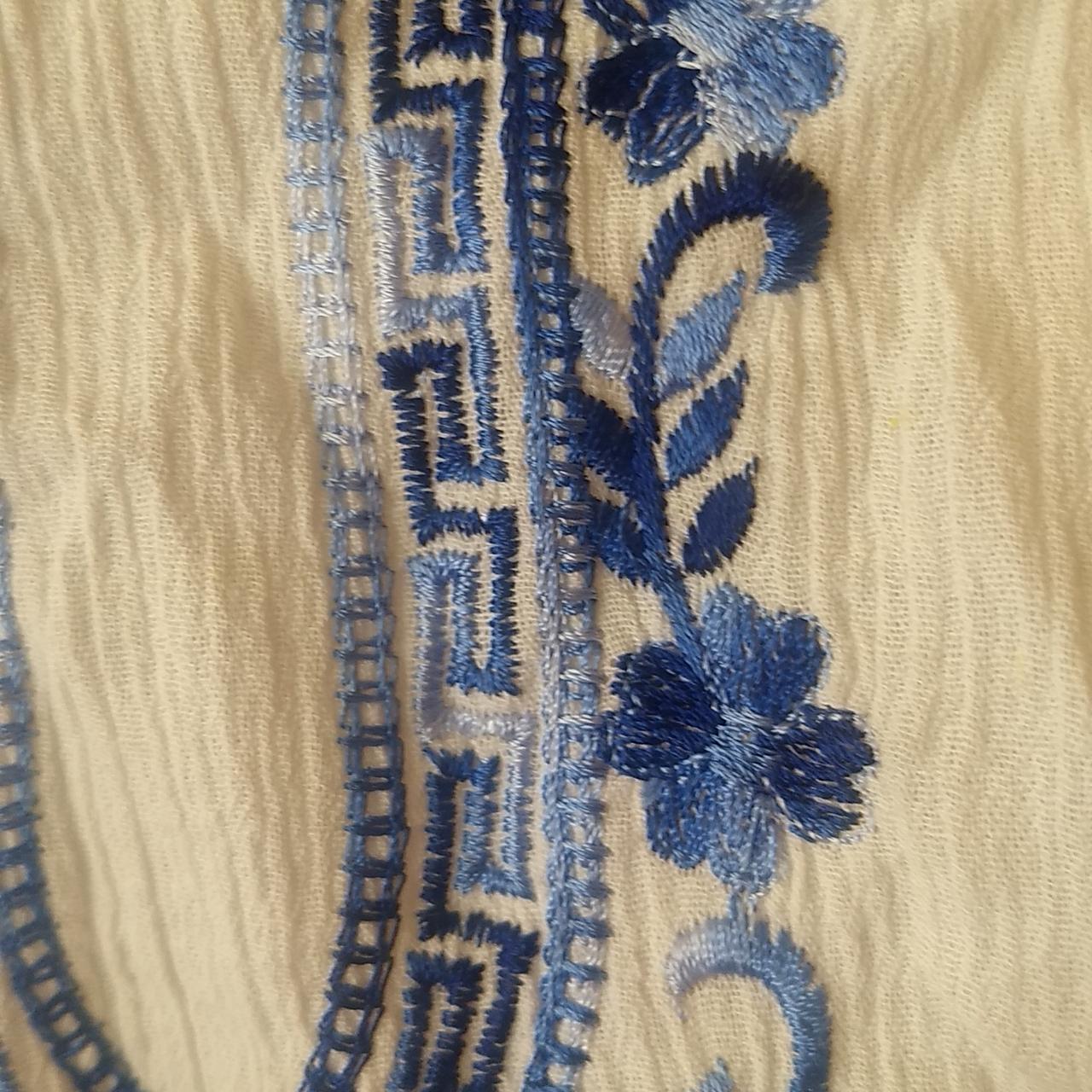 Beautiful Greek Blouse with embroidery detailing.... - Depop