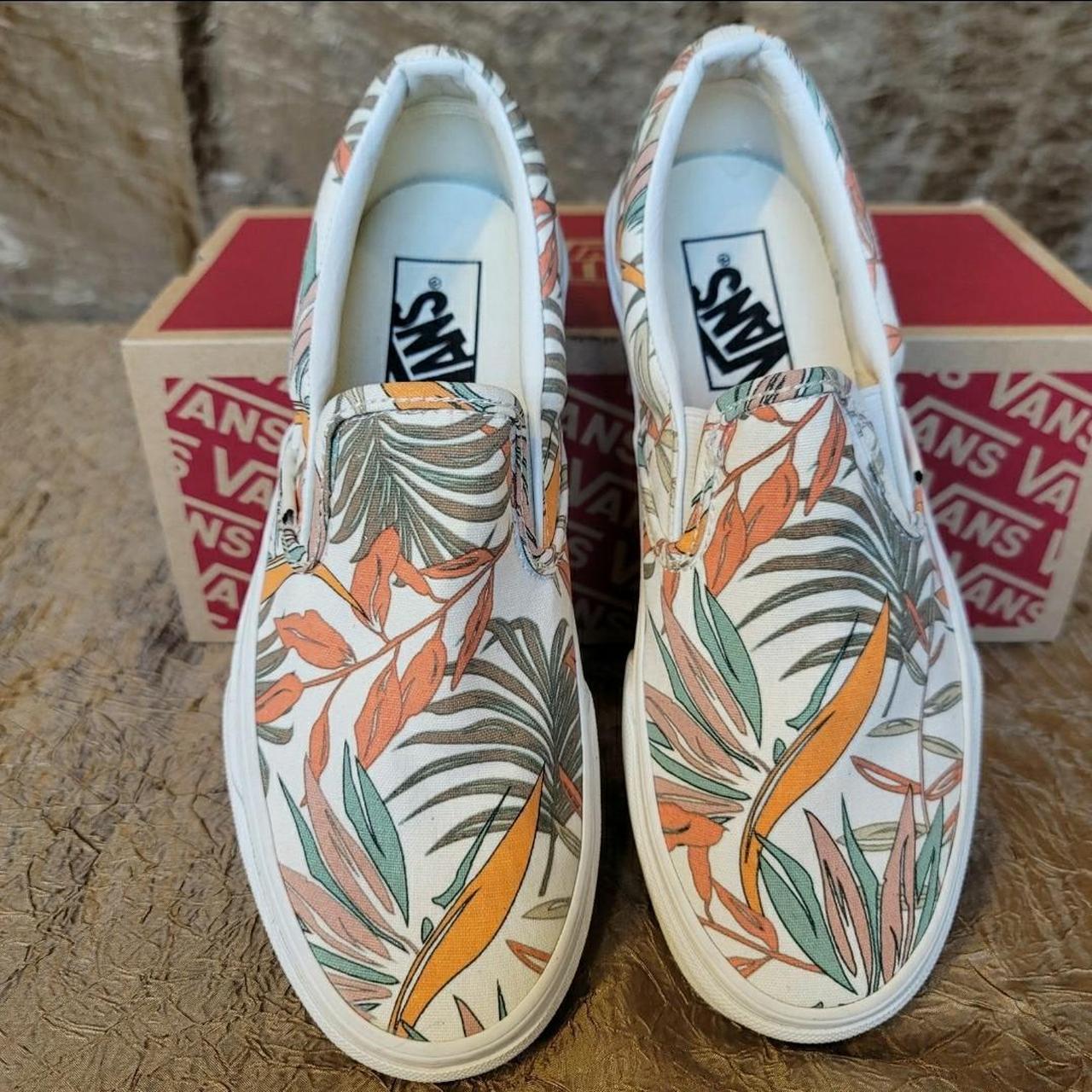 California floral vans slip on sale on