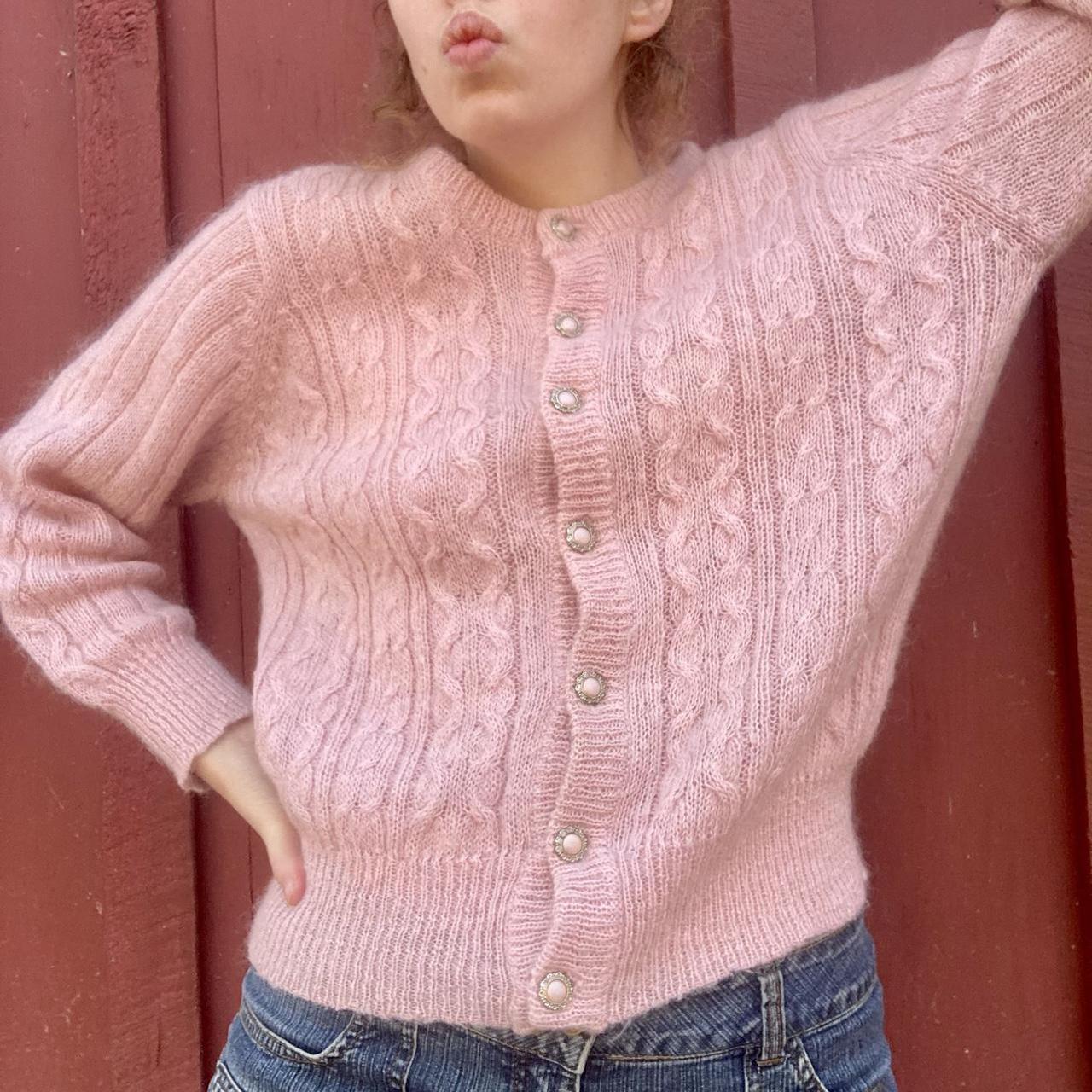 Rose gold outlet cardigan sweater