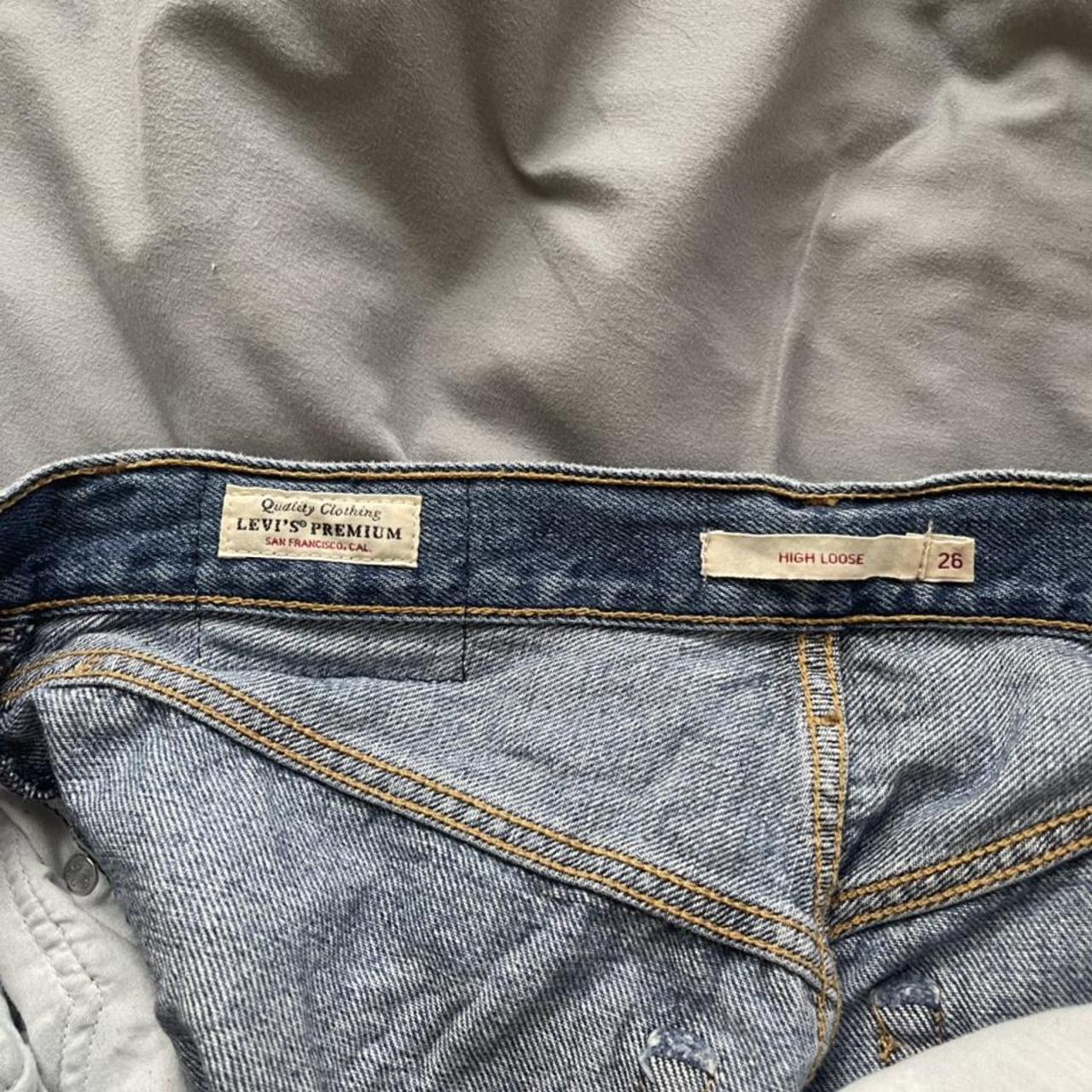 Levi’s high loose jeans! Slightly distressed at the... - Depop
