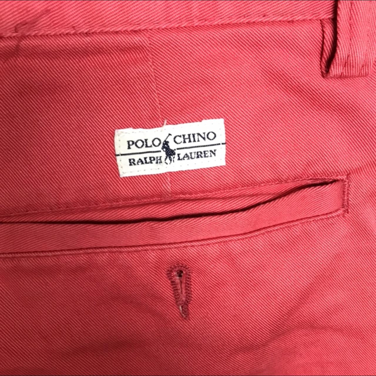 Classic RALPH LAUREN chinos in red with small logo... - Depop