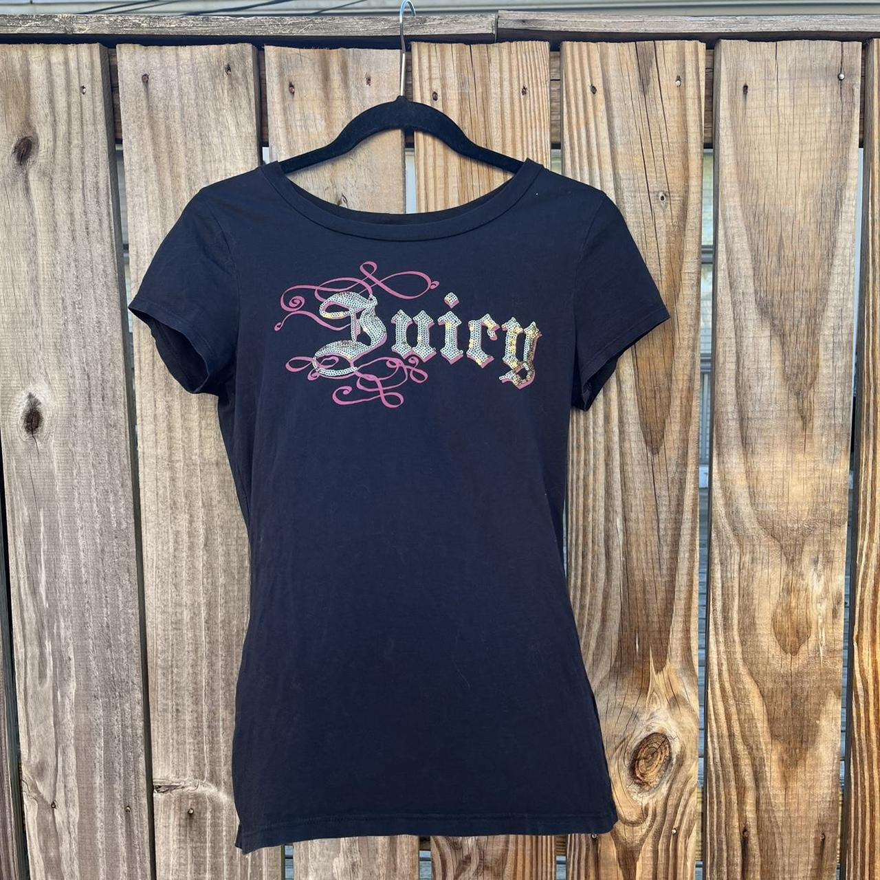 Juicy couture short sleeve top! (Small stain under... - Depop