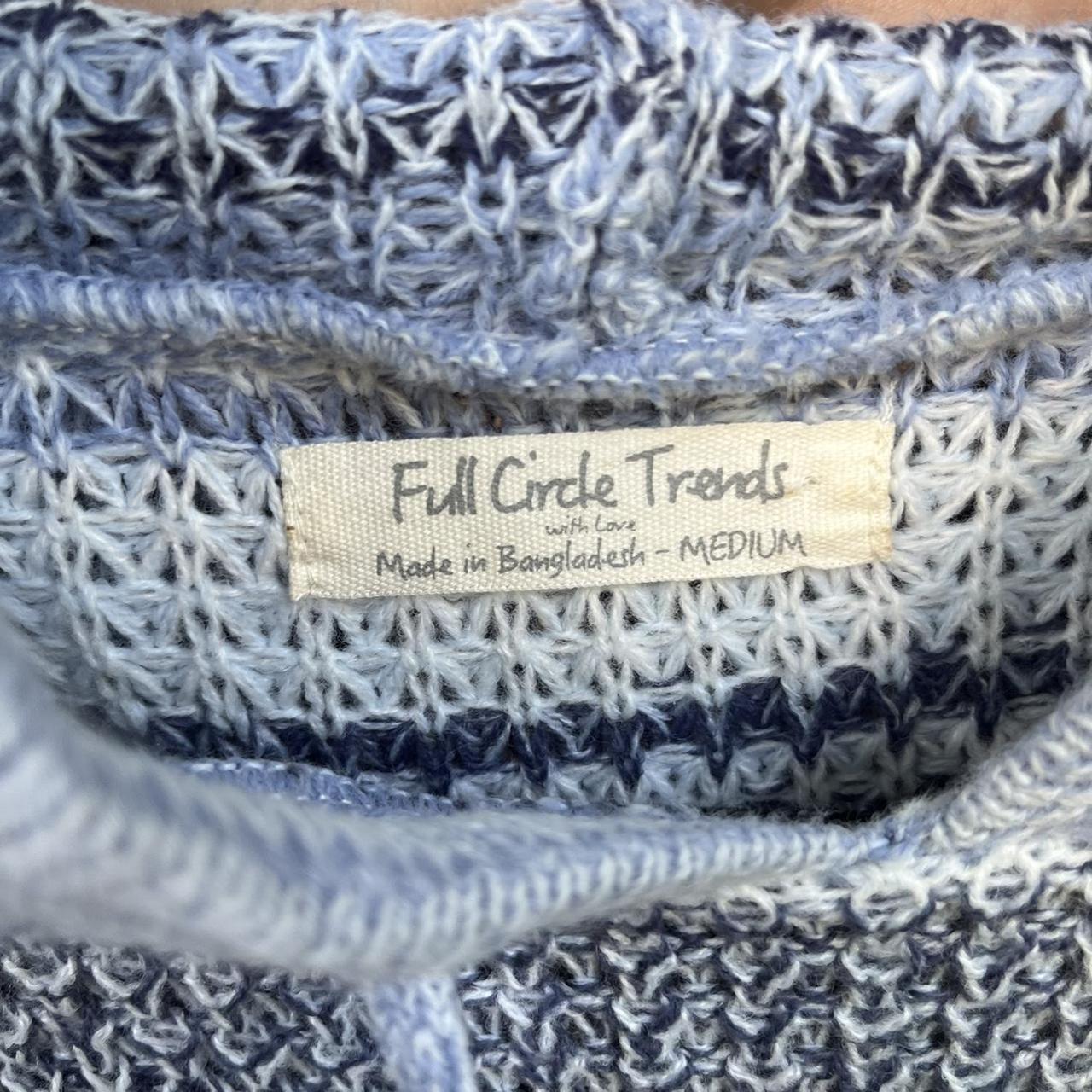 Full Circle Trends Women's White and Blue Jumper (4)
