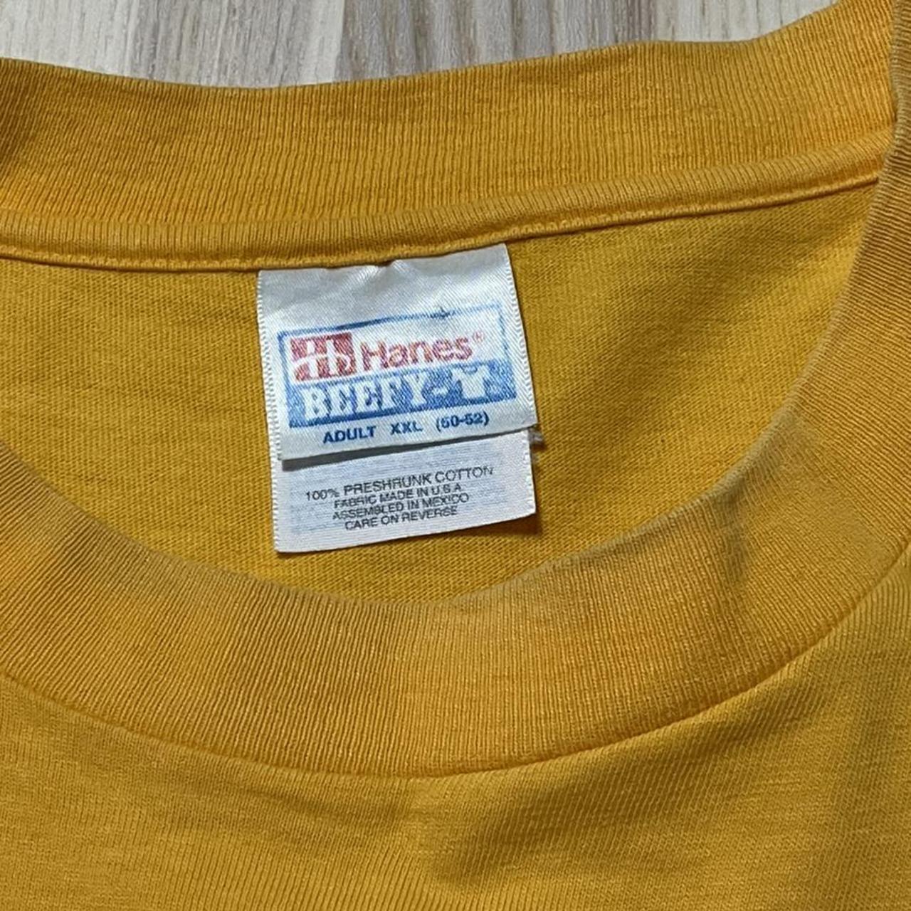 Hanes Men's Yellow and Black T-shirt | Depop