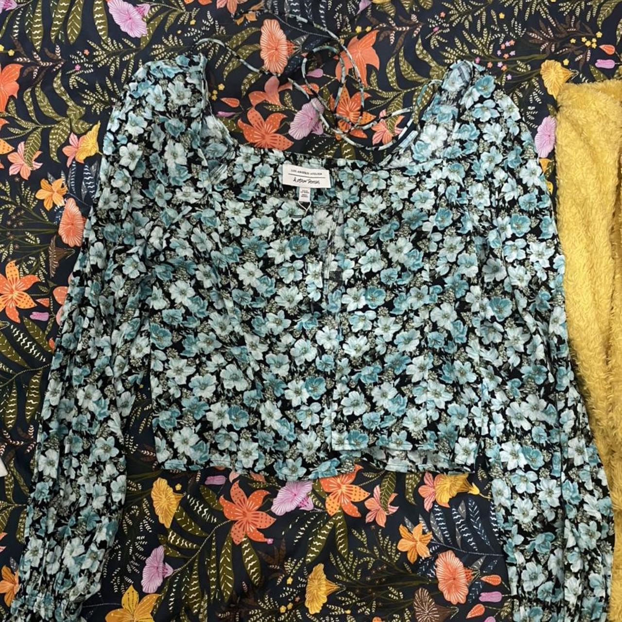 & other stories floral button down blouse🌼🌻 Never... - Depop