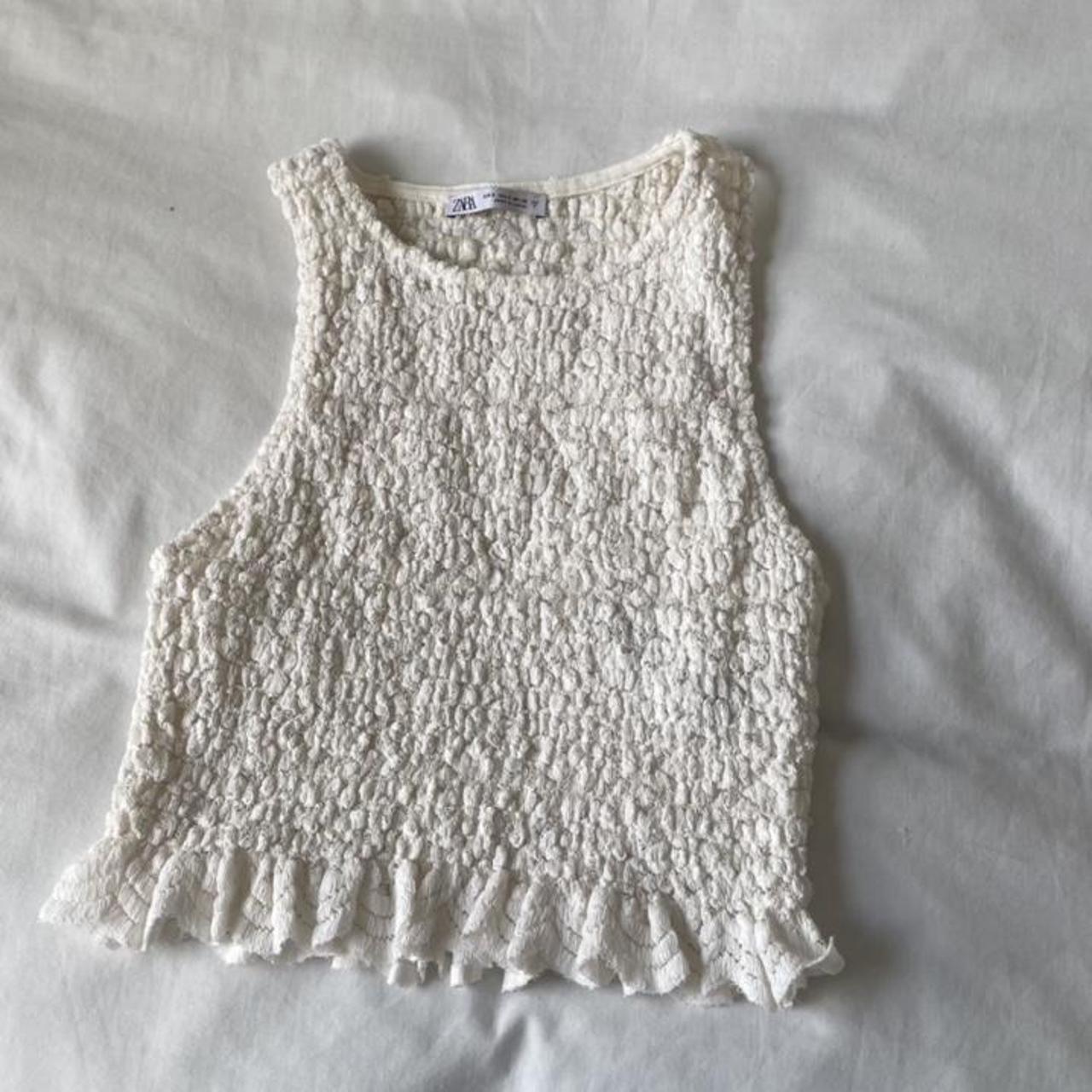 Zara ruched crop top 🤍 Size S Never worn zara... Depop