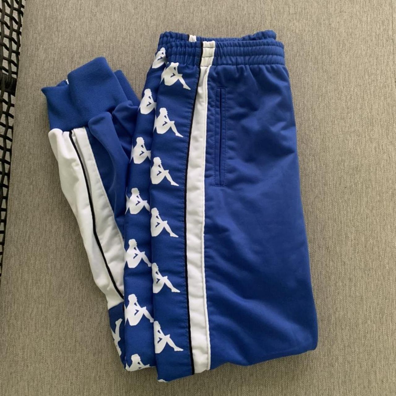 blue kappa joggers kappa joggers trackpants... Depop