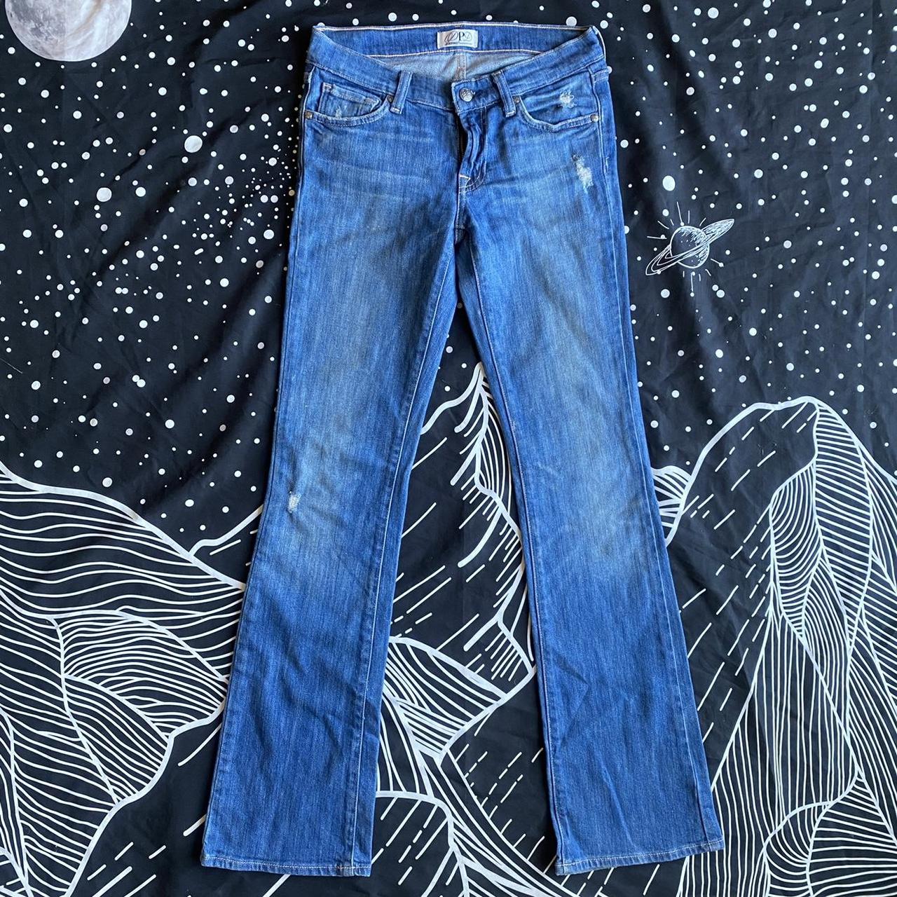 Bootcut dark wash jeans The cutest 2000s lowrise... Depop