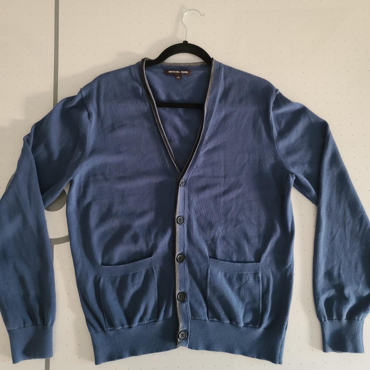 Cool blue gray Micahel Kors cardigan in pretty good. Depop