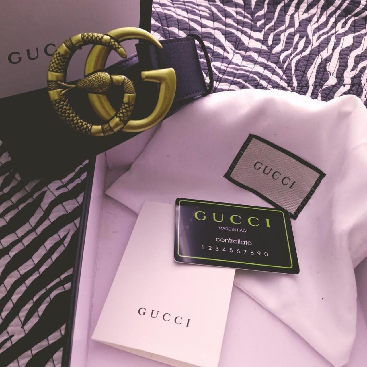 Gucci belt sales in box