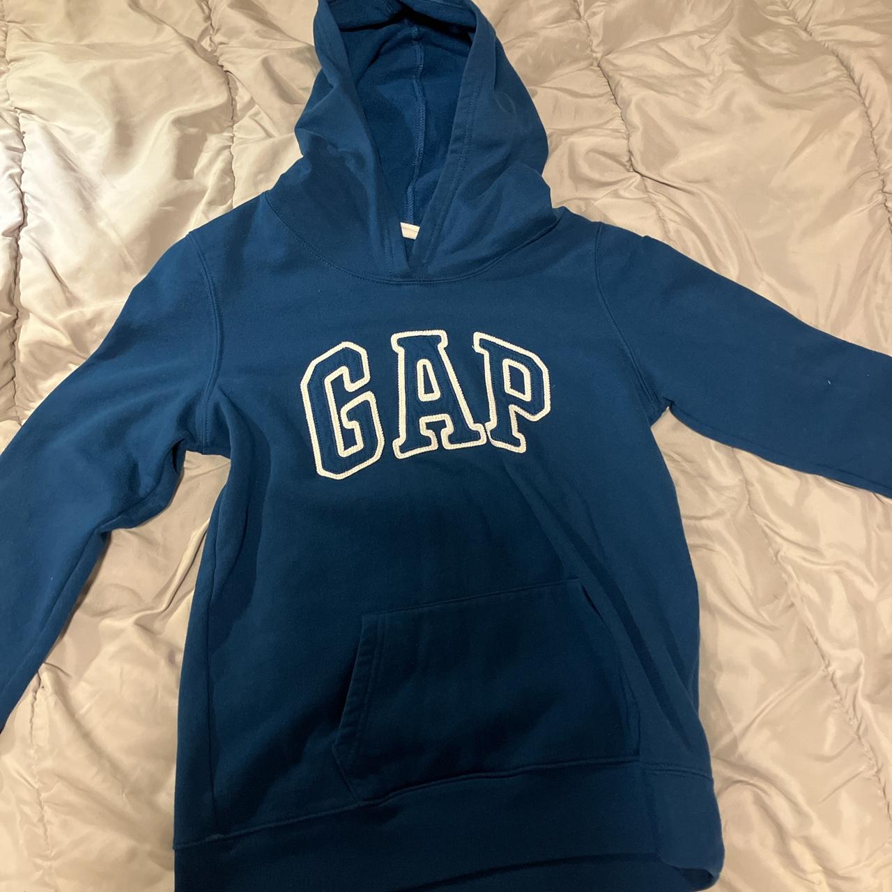 navy blue gap hoodie sweater size small vintage... - Depop