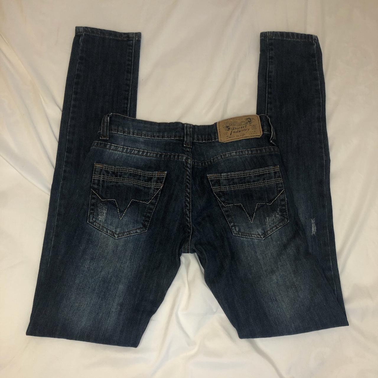 DIESEL JEANS ~ super low rise slim fit distressed... - Depop