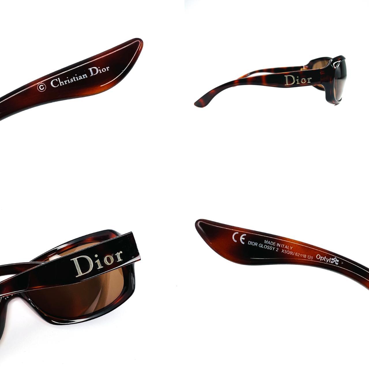 Dior Sunglasses Chunky Logo Brown Monogram Dior... Depop