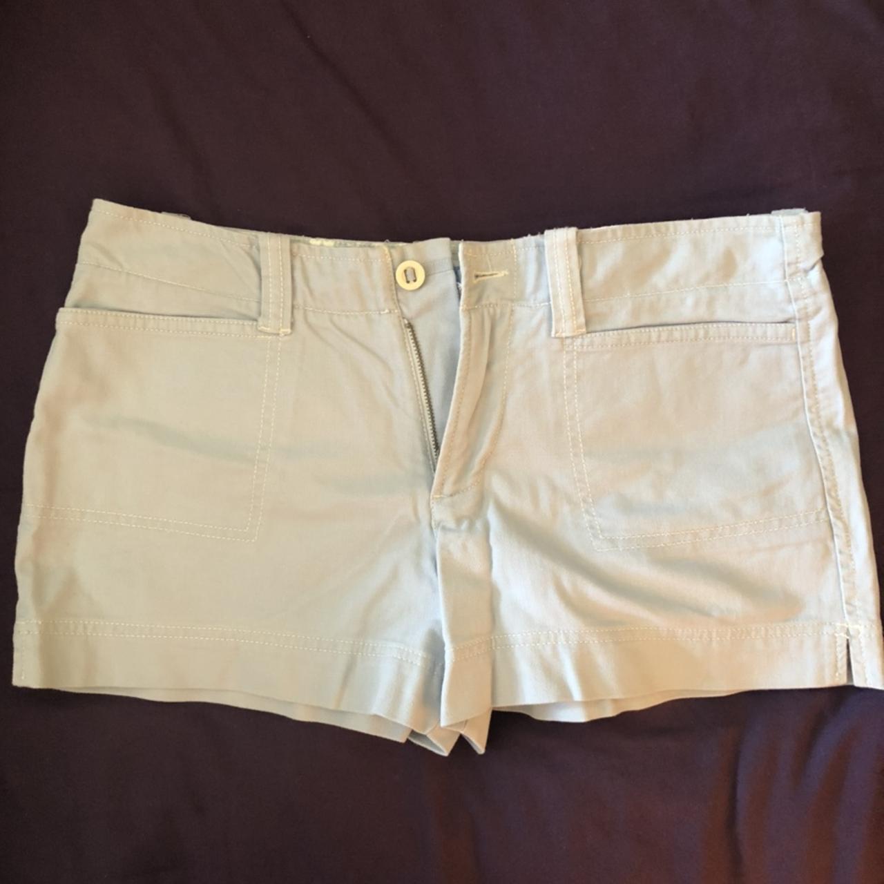 Y2K surfer shorts. Baby blue shorts made by... - Depop