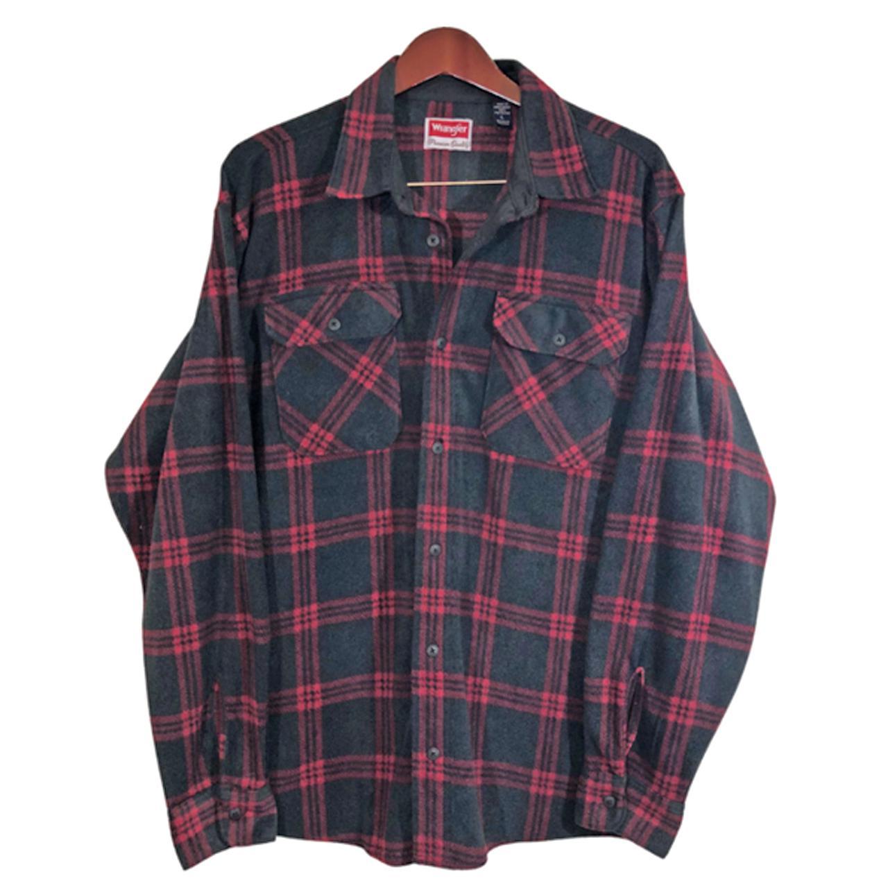 WRANGLER Red Black Buffalo Plaid Fleece Shirt