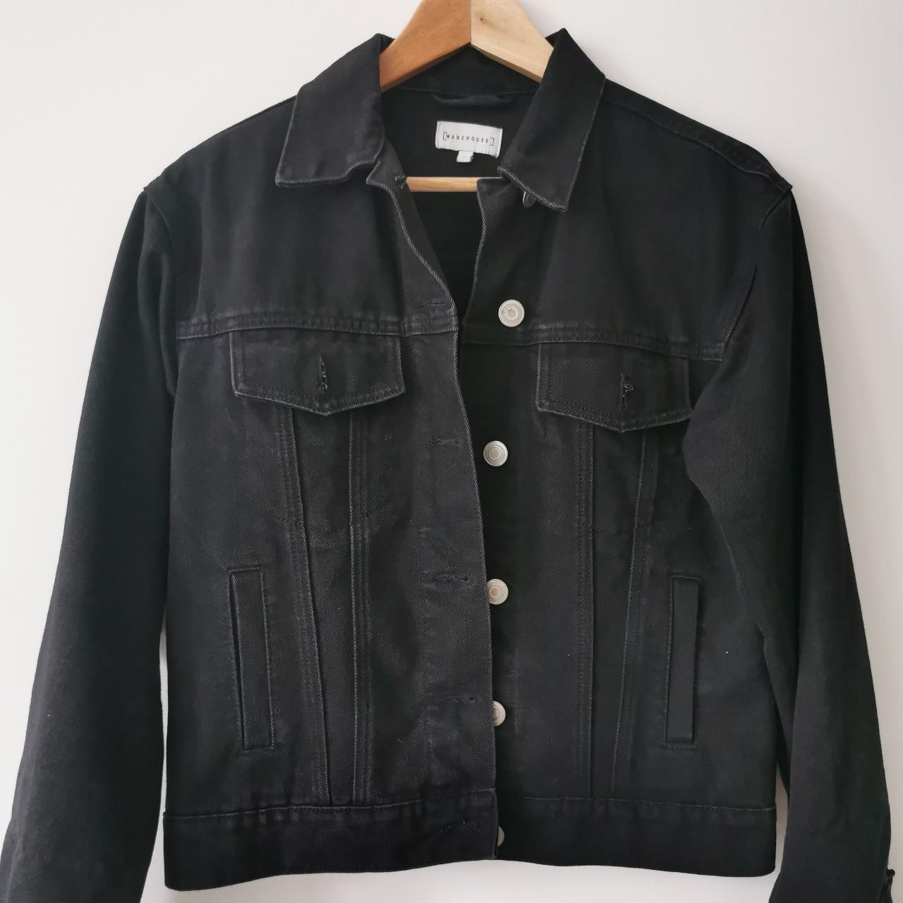 warehouse black denim jacket