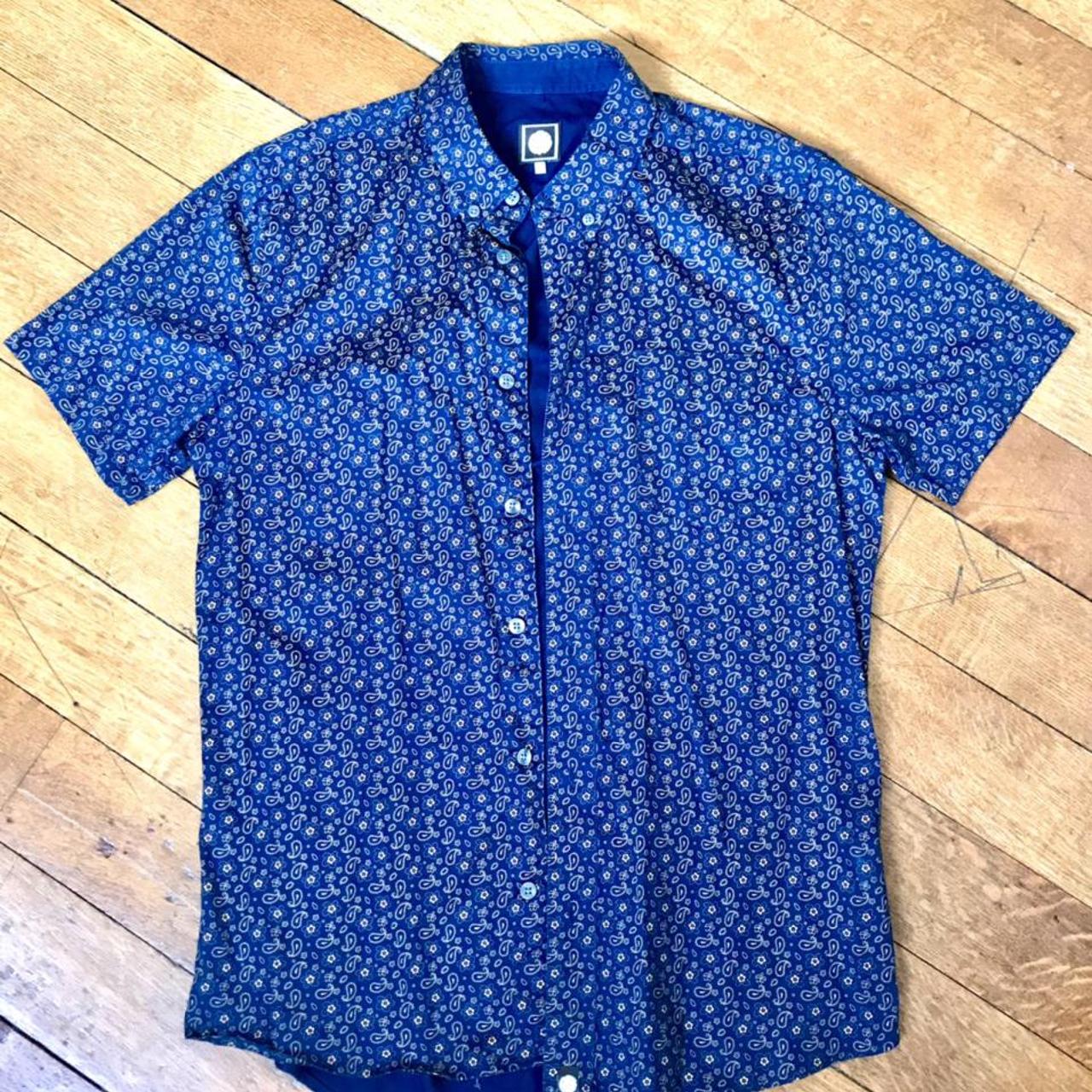 Mens paisley shirt short on sale sleeve