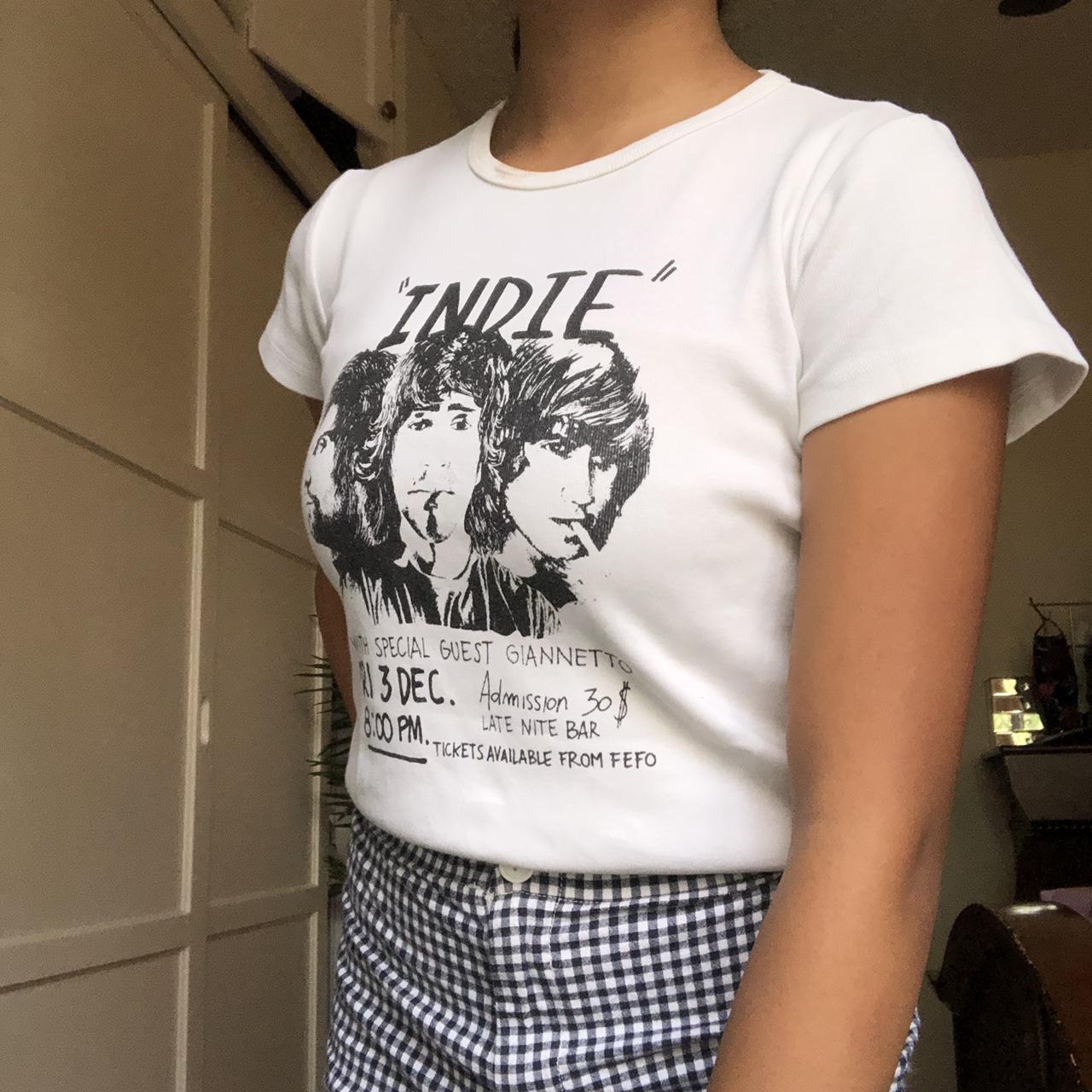 Rare Vintage Brandy Melville Women's T-Shirt Top White XS-S