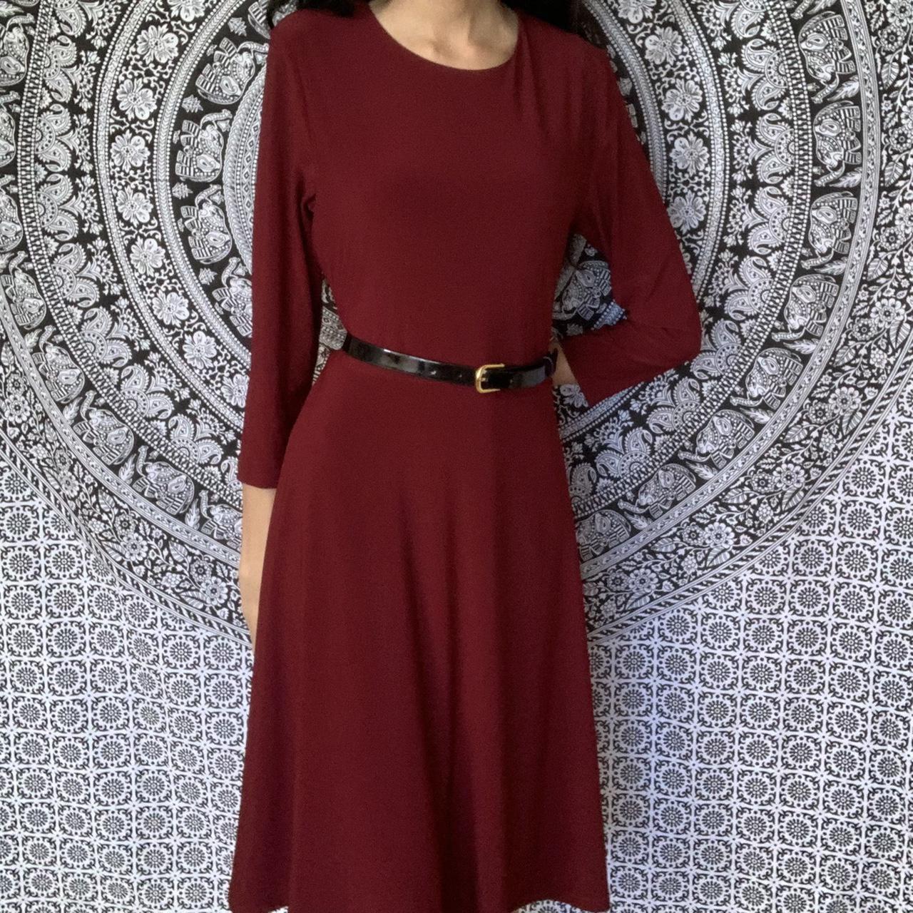 Ralph Lauren Women's Burgundy and Red Dress