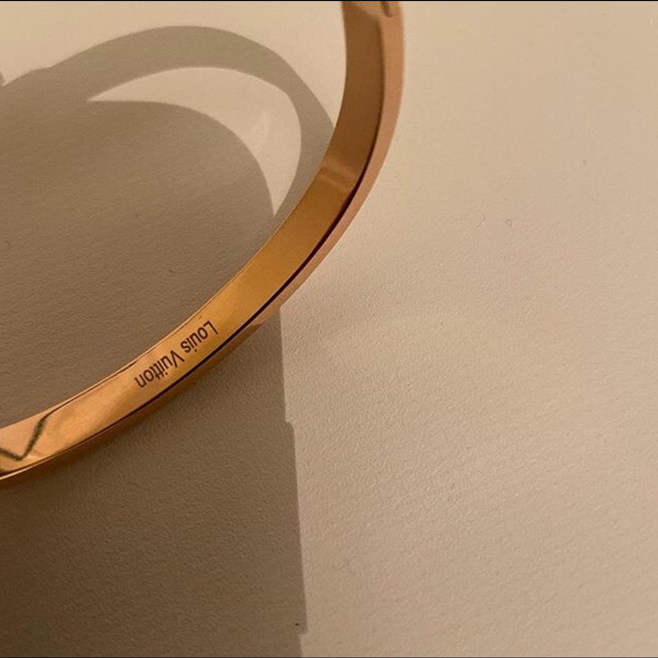Pre-owned Louis Vuitton Gold Nanogram Cuff Small, ModeSens