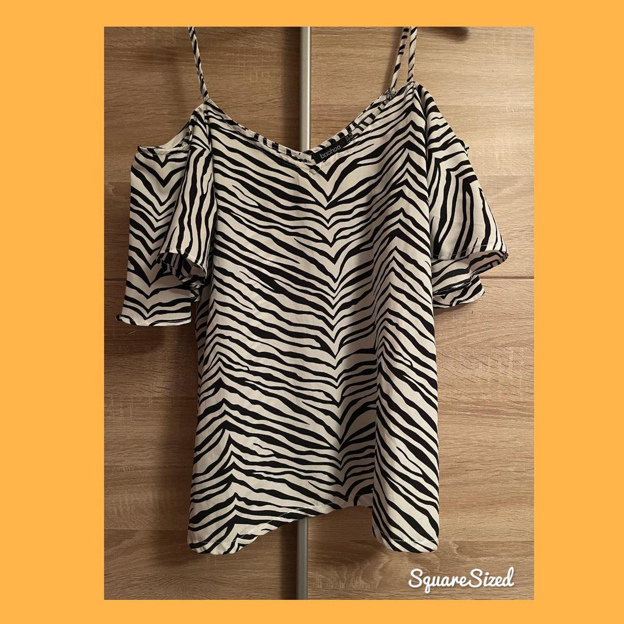 Zebra print Top. Only ever worn once #Top #Zebra... - Depop