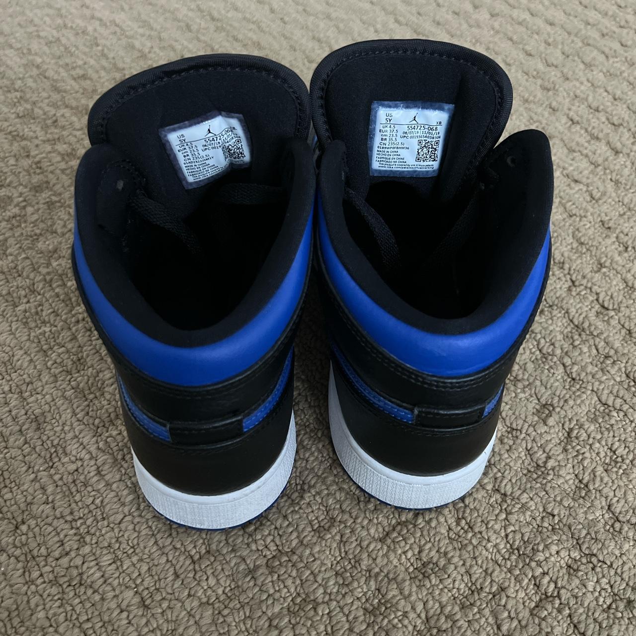 Jordan Black and Blue Trainers | Depop