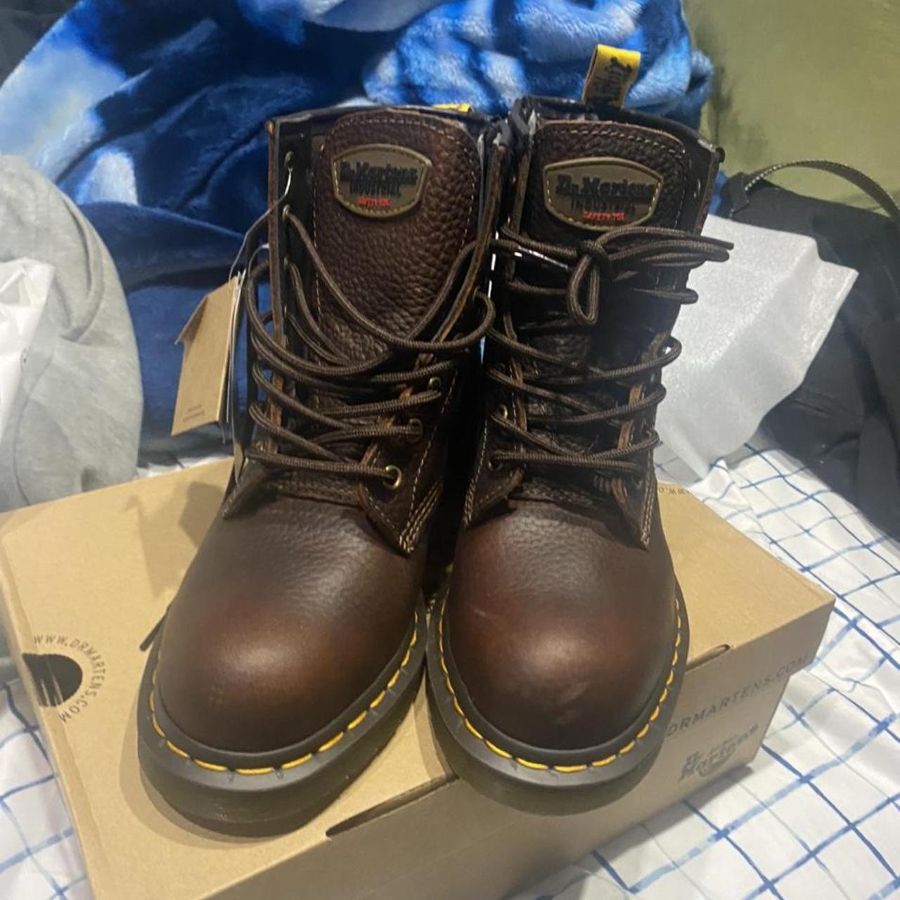 Dr marten boots maple colorway Size 7 mens 8... Depop