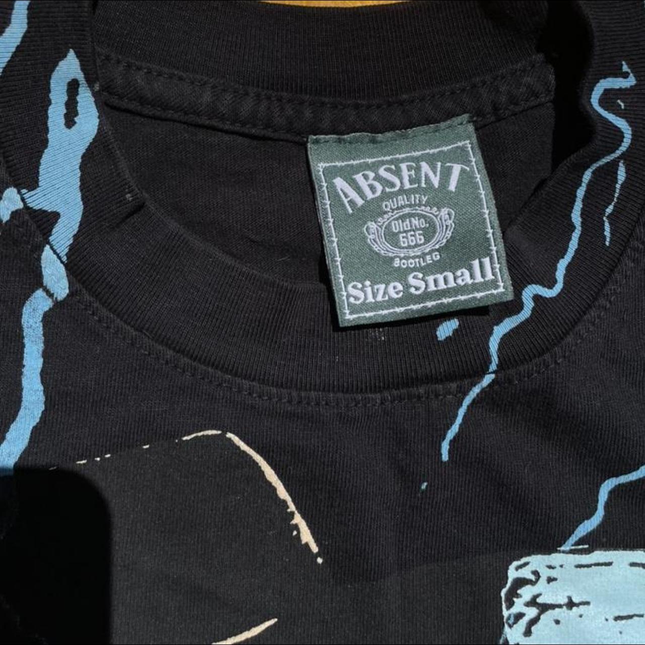 Absent Men's Black and White T-shirt | Depop