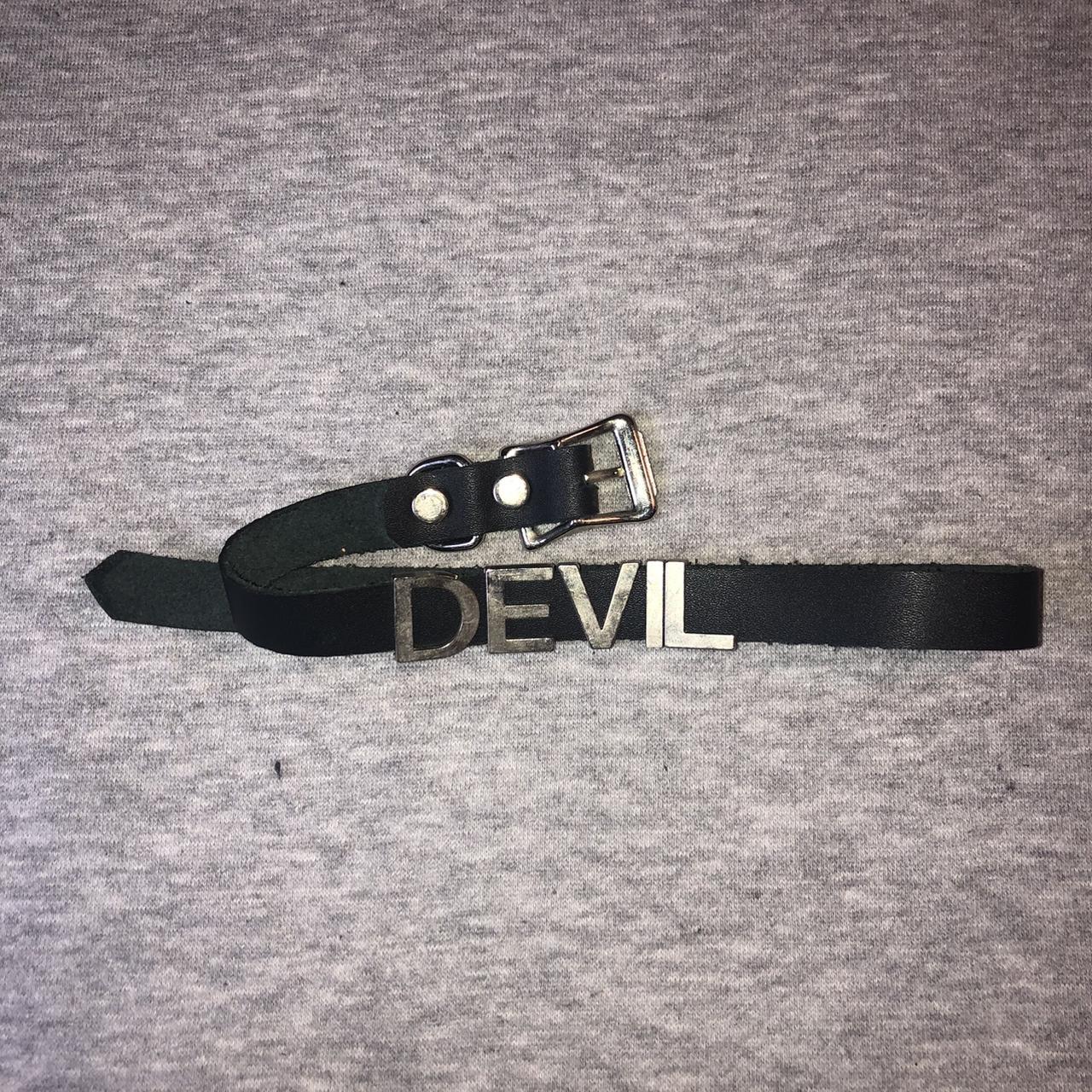 Dolls Kill Black Devil Faux Leather Choker Brand Depop