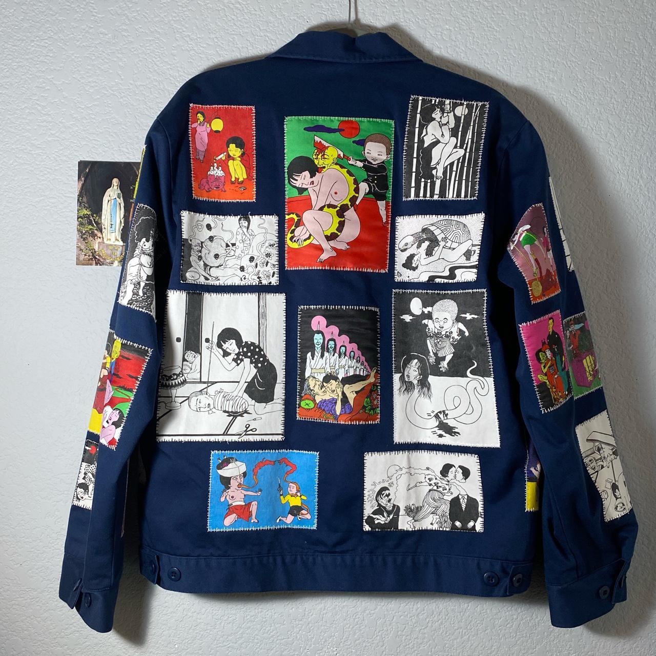 Supreme Toshio Saeki Work Jacket Navy Size... - Depop