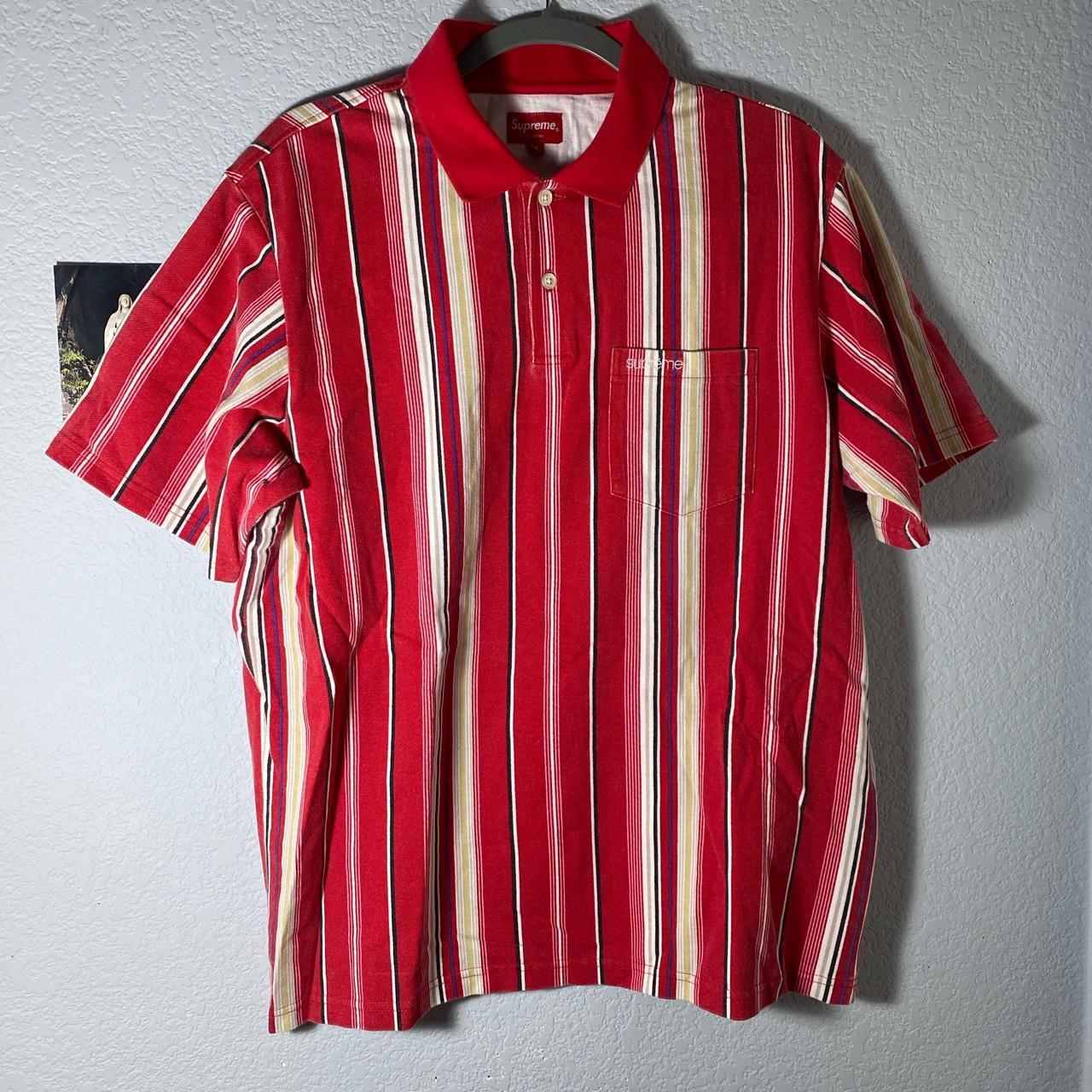 Supreme Vertical Stripe Polo, Medium, SS20, Perfect...