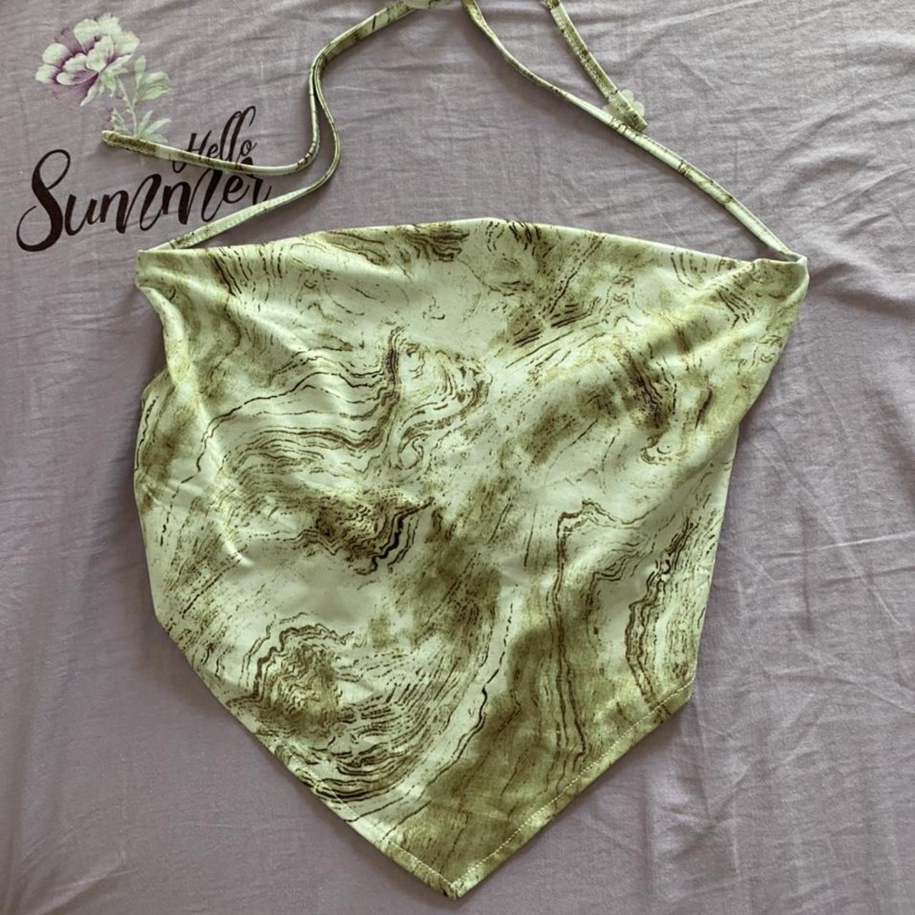 Women's Yellow and Gold Croptop Depop