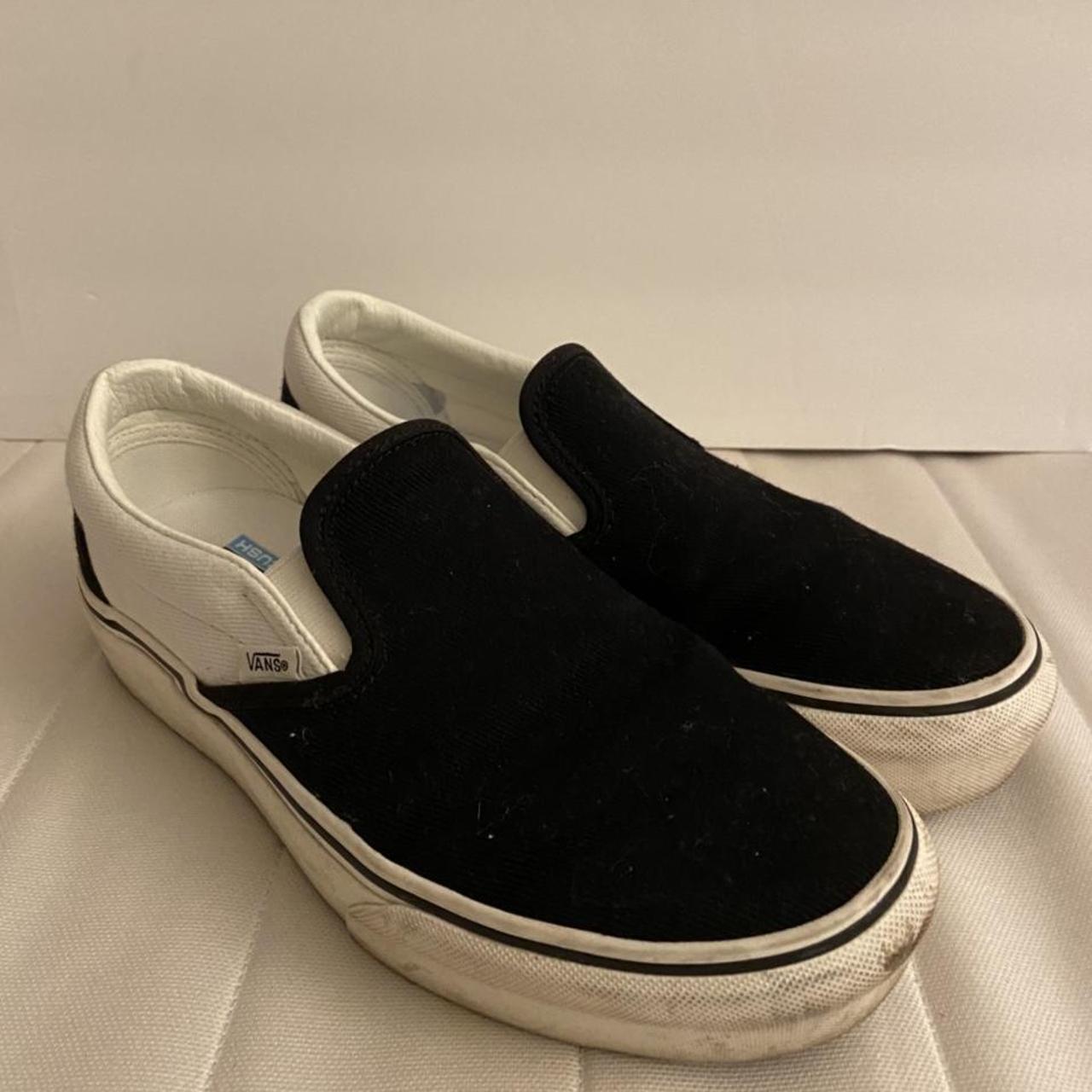 Vans Women S Black And White Trainers Depop   P0 