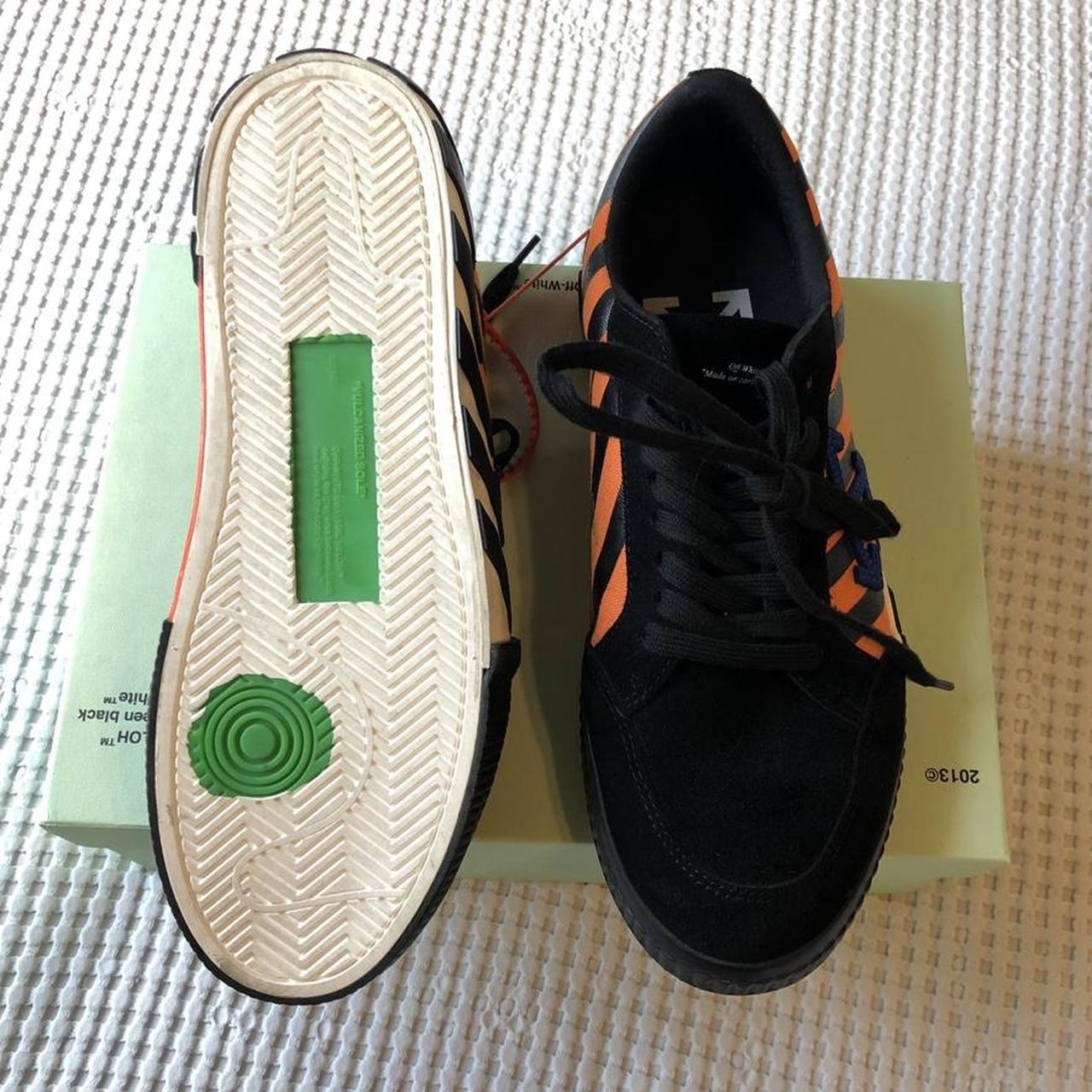 Off-White c/o Virgil Abloh Black And Orange Diag Low Vulcanized Sneakers  for Men