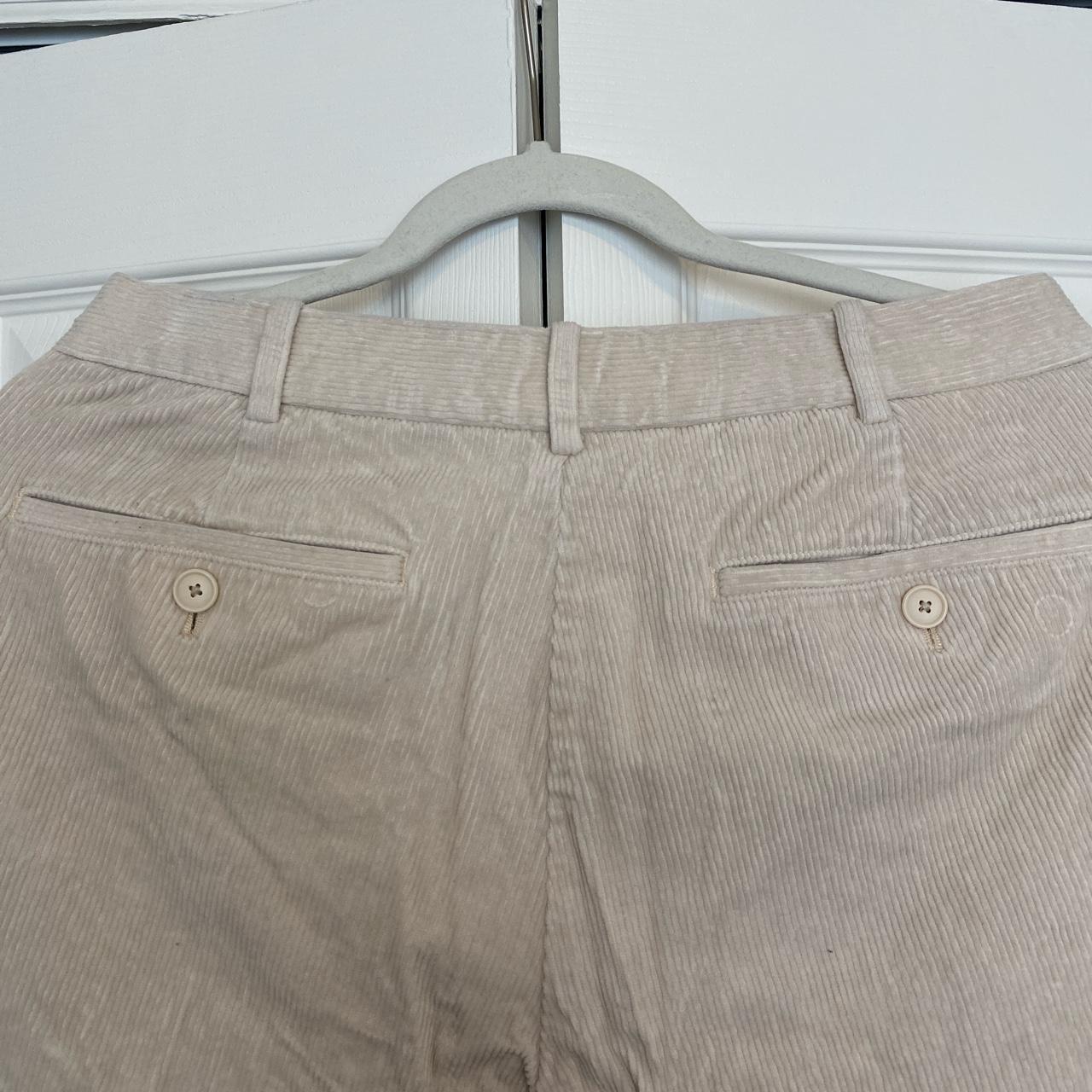 Corduroy cream colored pants! Straight leg with... Depop
