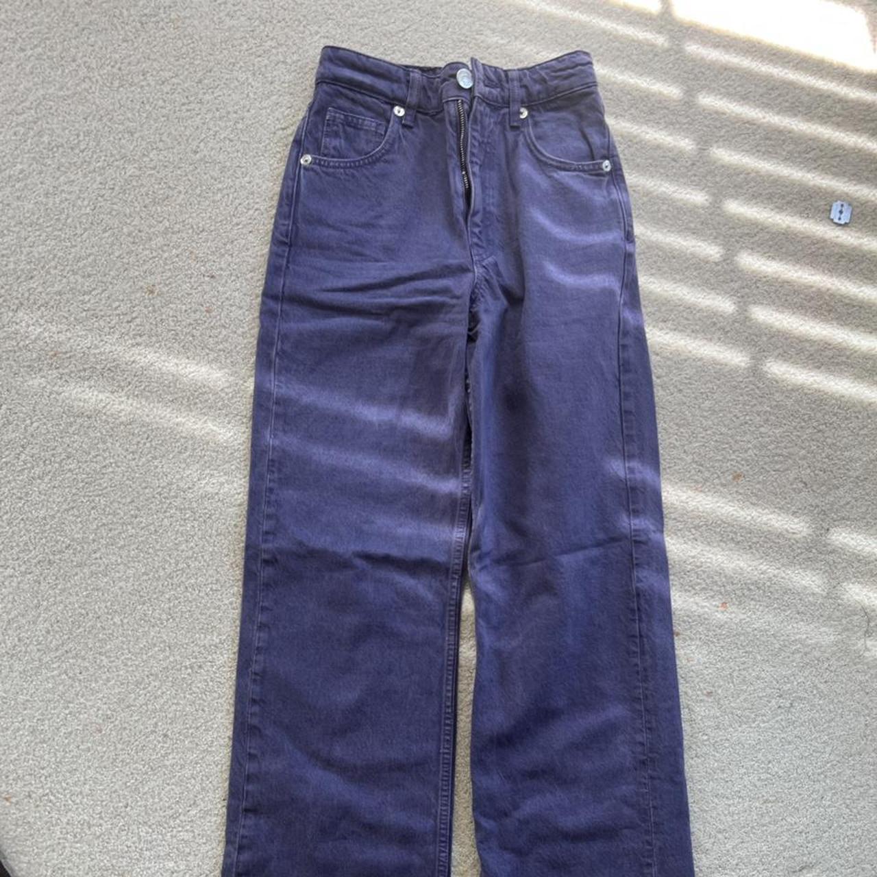 Zara purple wide leg jeans! Price negotiable! Size 0 - Depop