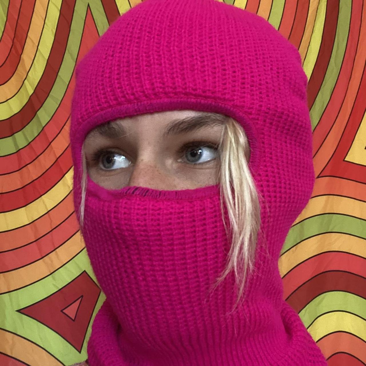 SkiMask hot pink ski mask super stretchy and... Depop