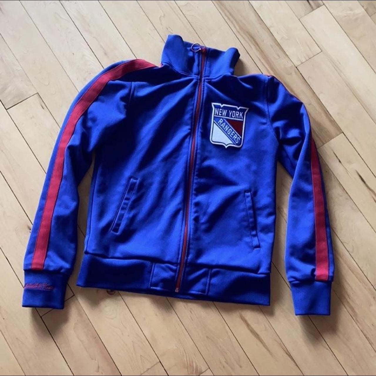 New York Rangers hoodie blue and red. The New York - Depop