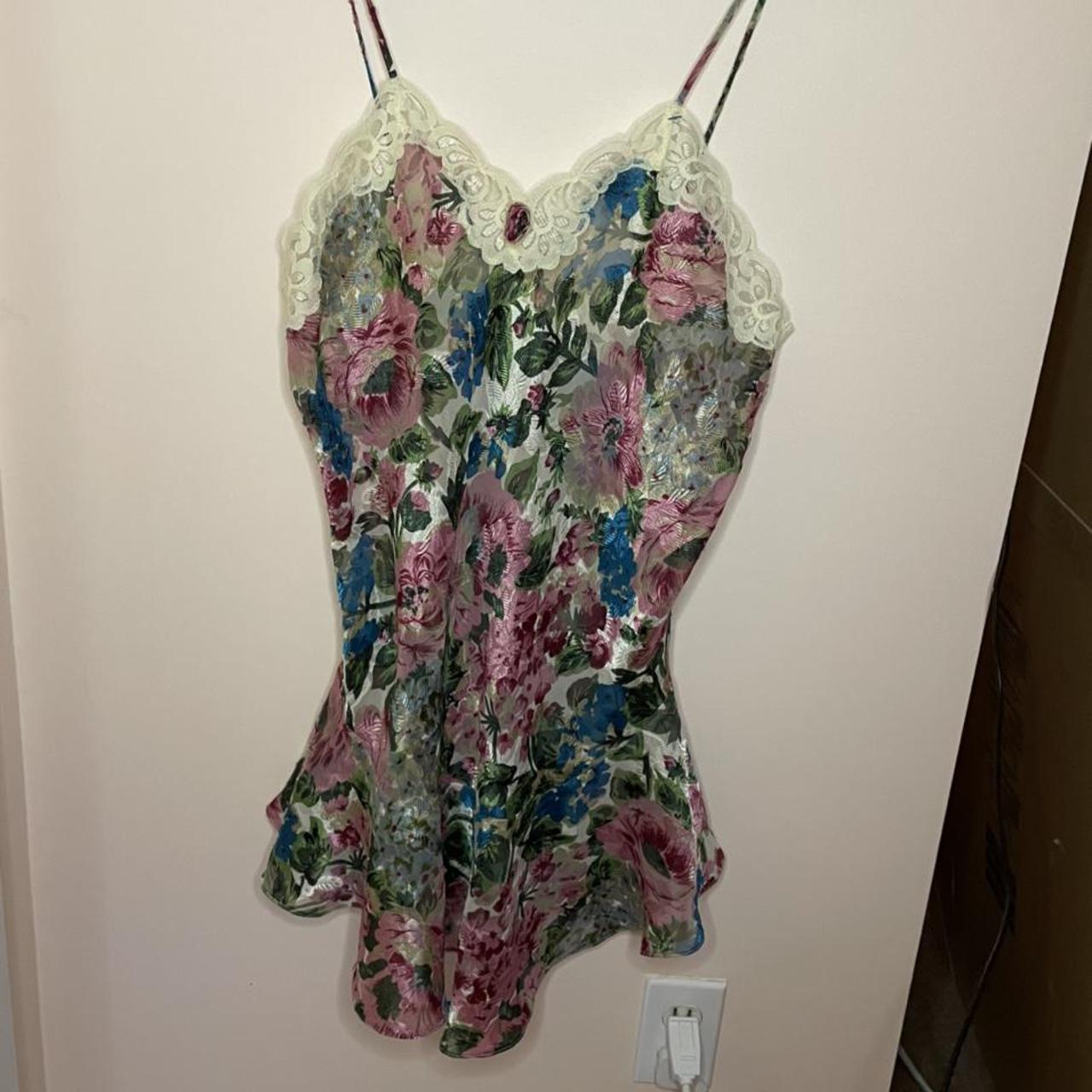 victoria's secret floral lingerie dress // vintage... - Depop