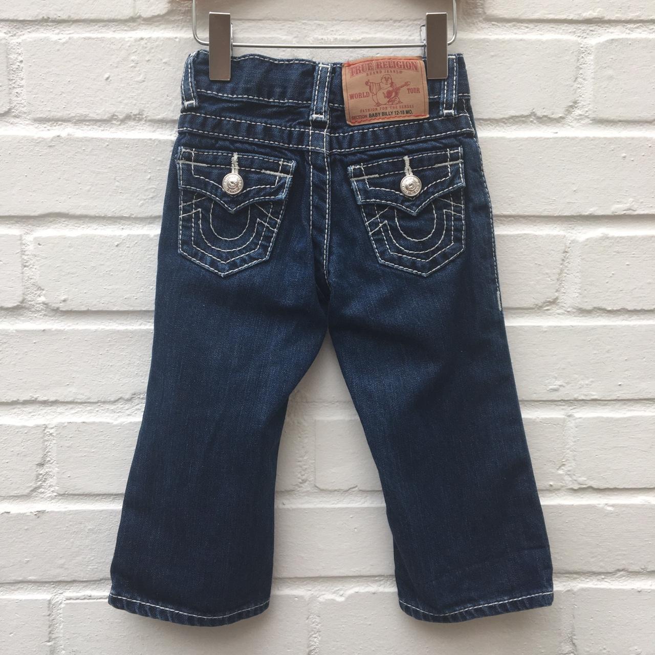 TRUE RELIGION ‘BABY BILLY’ dark blue jeans with... Depop
