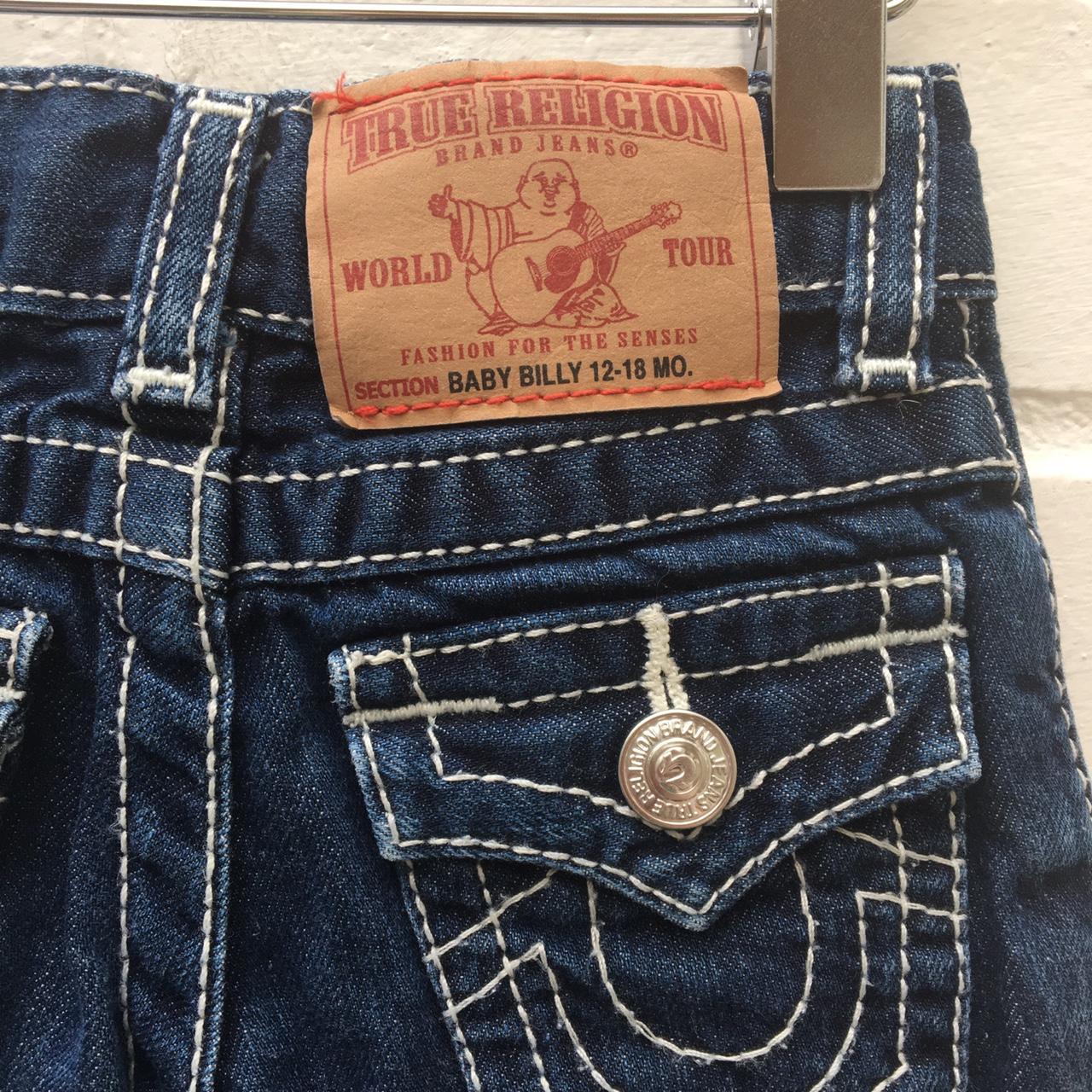 TRUE RELIGION ‘BABY BILLY’ dark blue jeans with... Depop