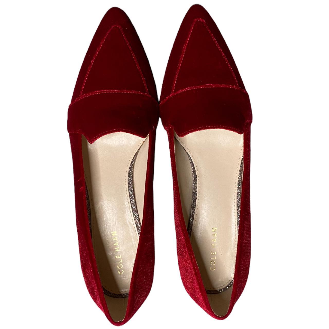 Cole haan red deals velvet shoes