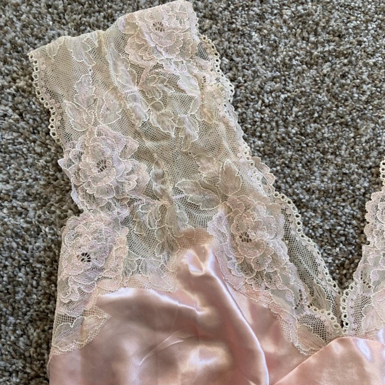 Absolutely gorgeous light pink silky nightgown... - Depop