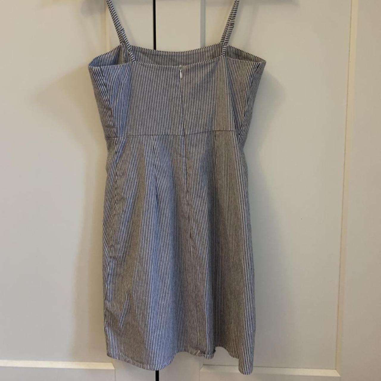 Brandy Melville, Blue Striped Mini Dress - Size:... - Depop