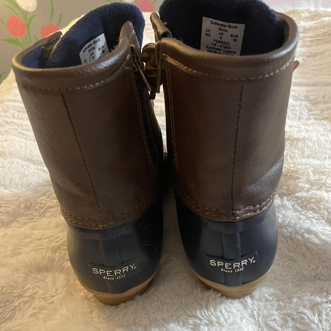sperry navy blue duck boots