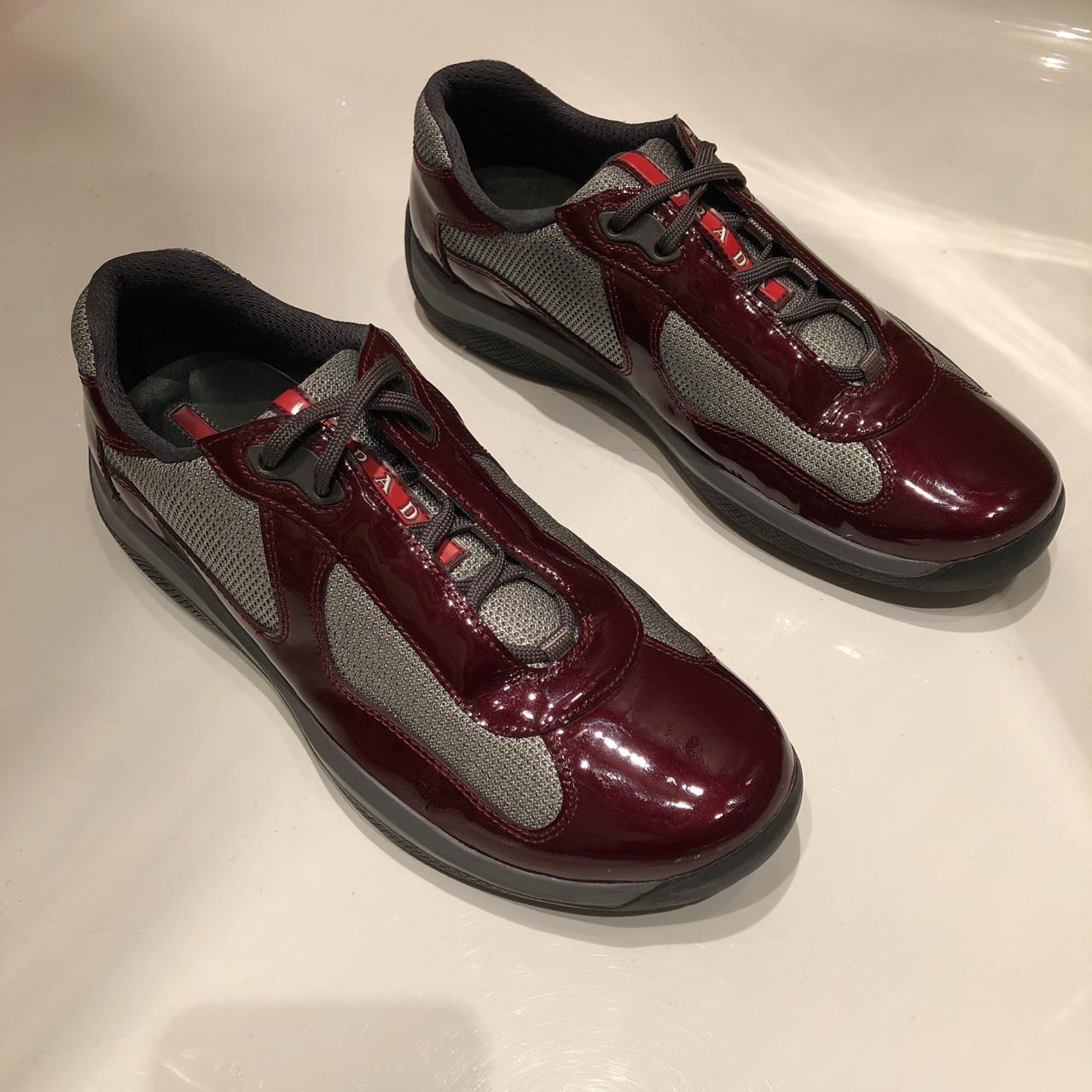 Prada sneakers discount burgundy