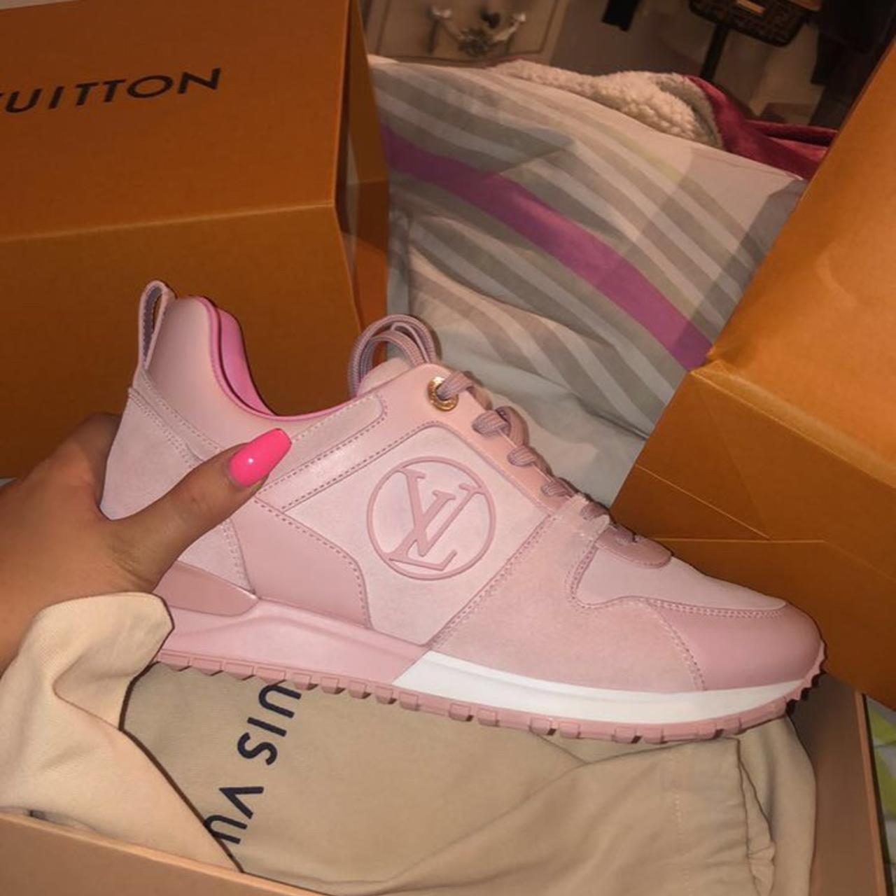 Authentic Louis Vuitton Run Away Sneaker Ladies Rose Clair Pink
