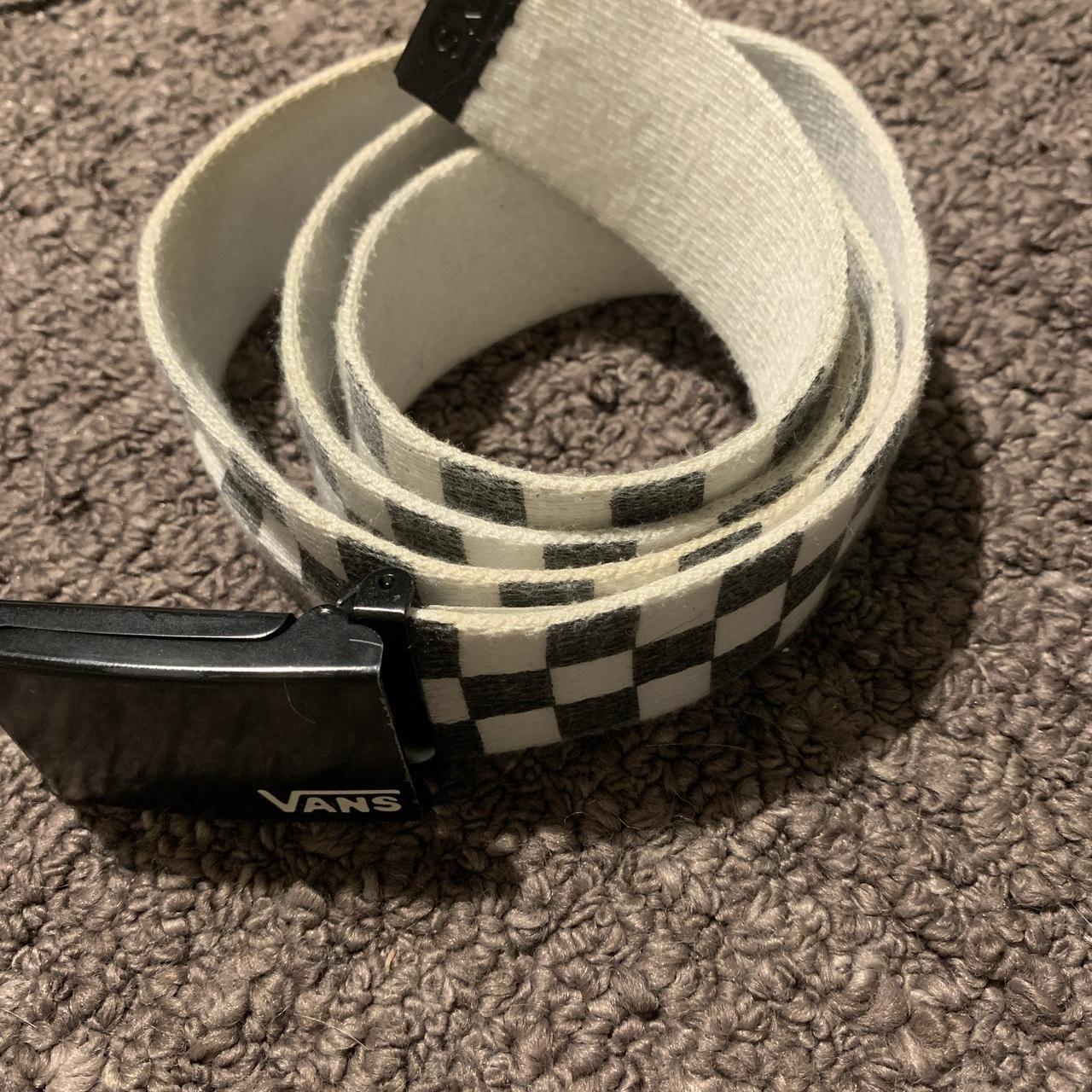 Vans belt sales black and white