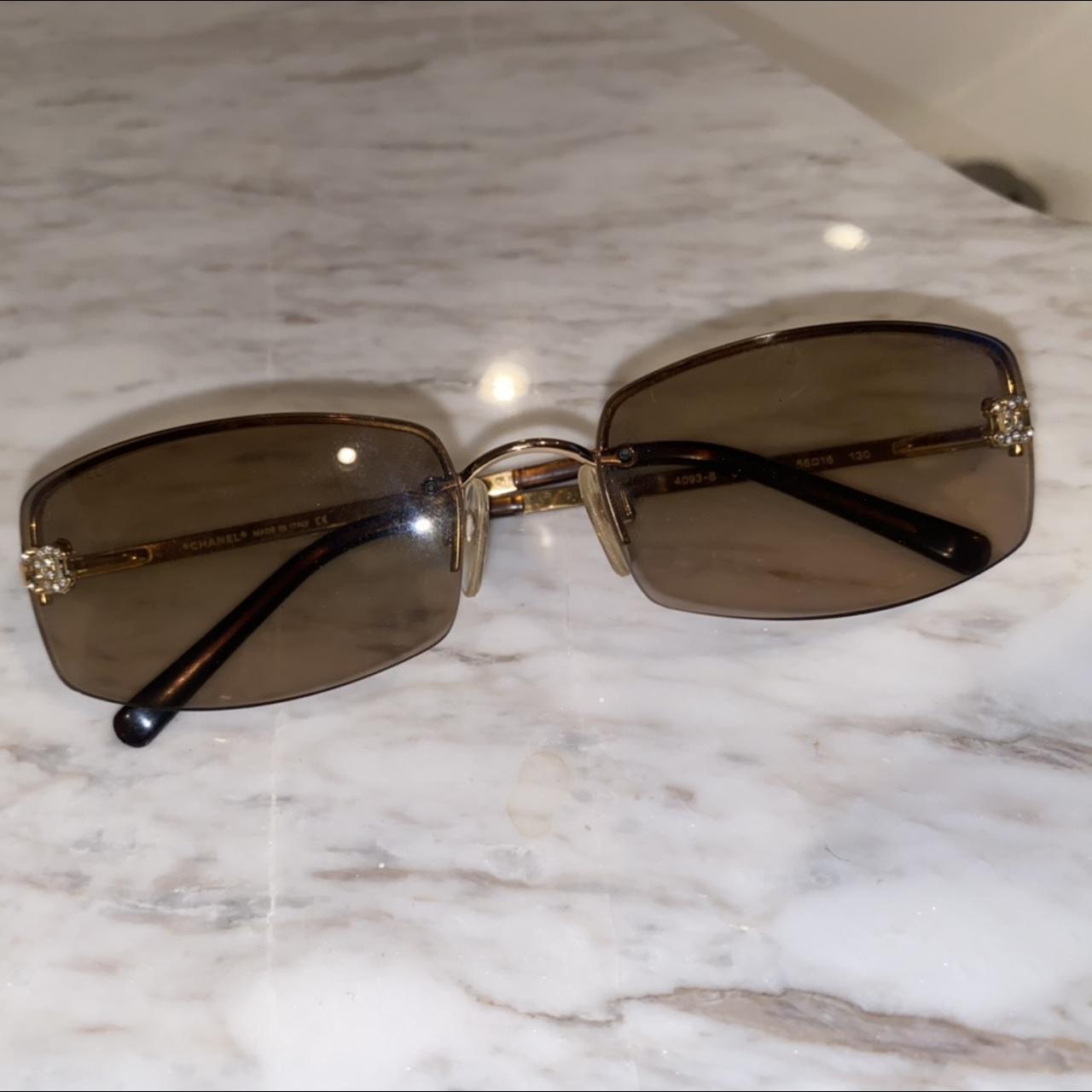 Chanel Polarized Sunglasses w Case, Vintage Chanel
